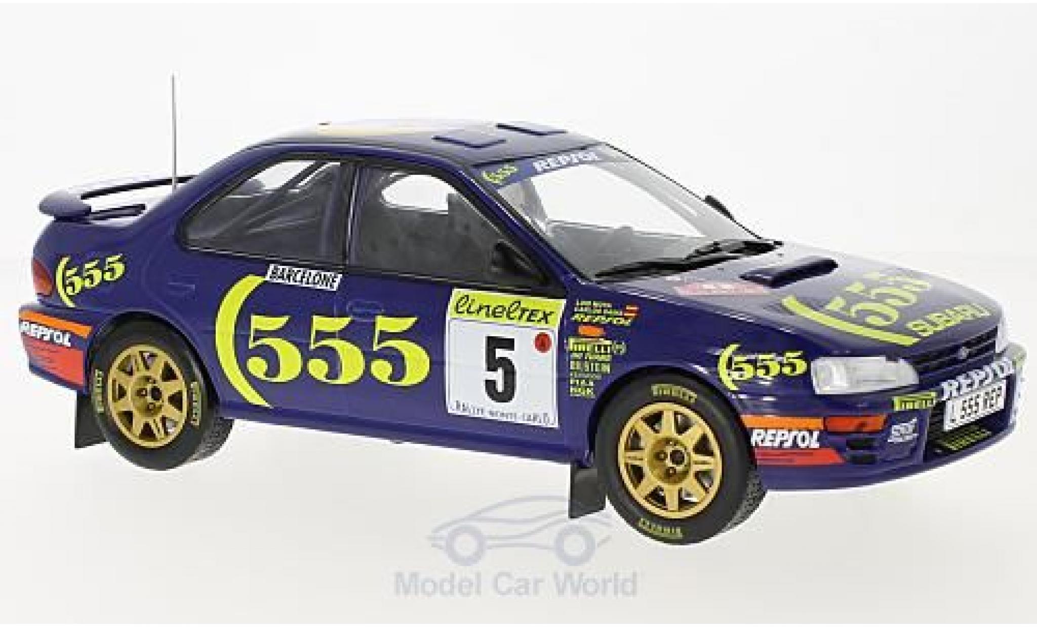Subaru Impreza 555 1/18 Solido No.5 555 Rallye WM Rallye Monte Carlo 1995 C.Sainz/L.Moya modelauto