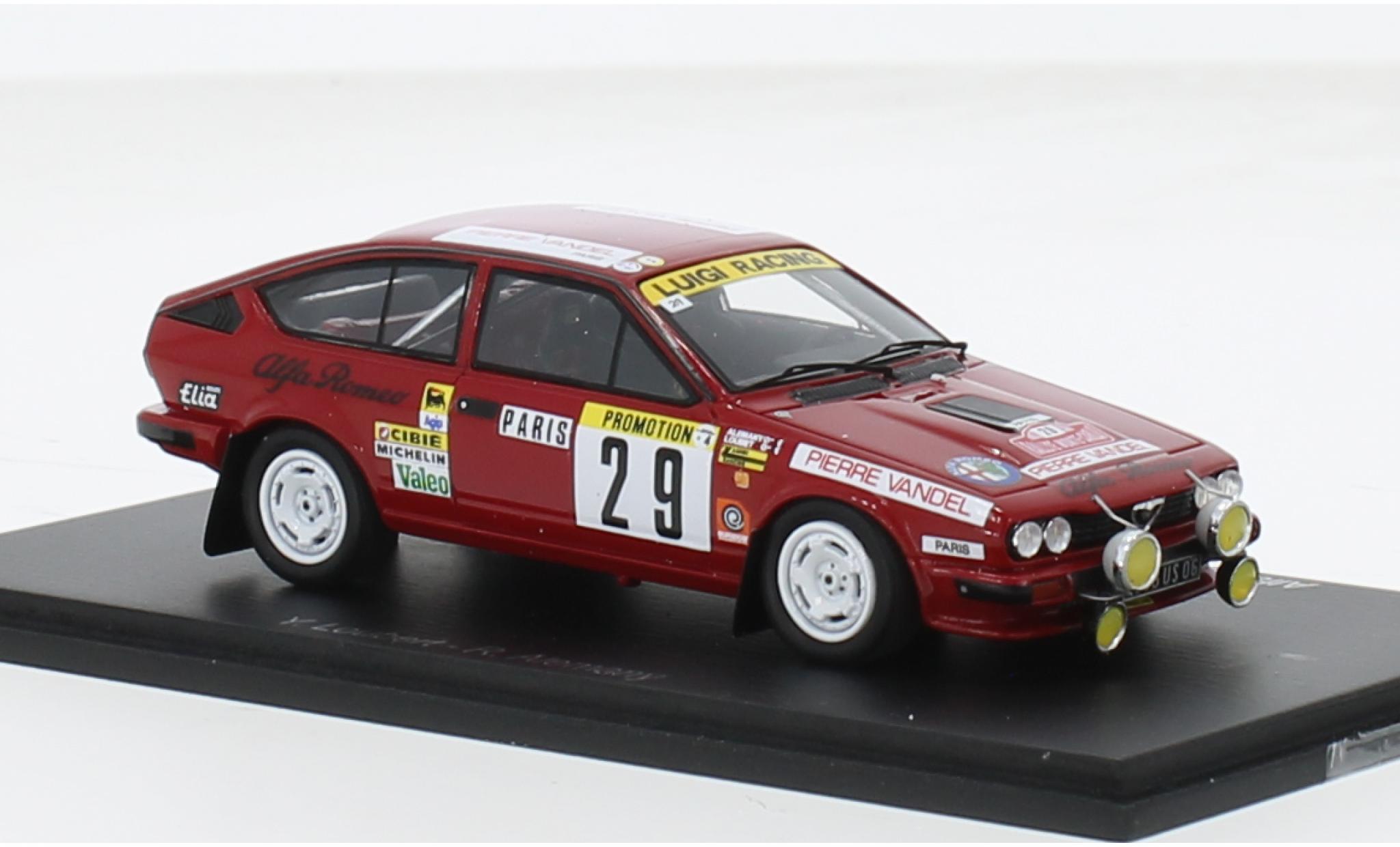 Alfa Romeo GT 1/43 Spark V6 No.29 Rallye WM Rallye Monte Carlo 1983 1:43 modelauto