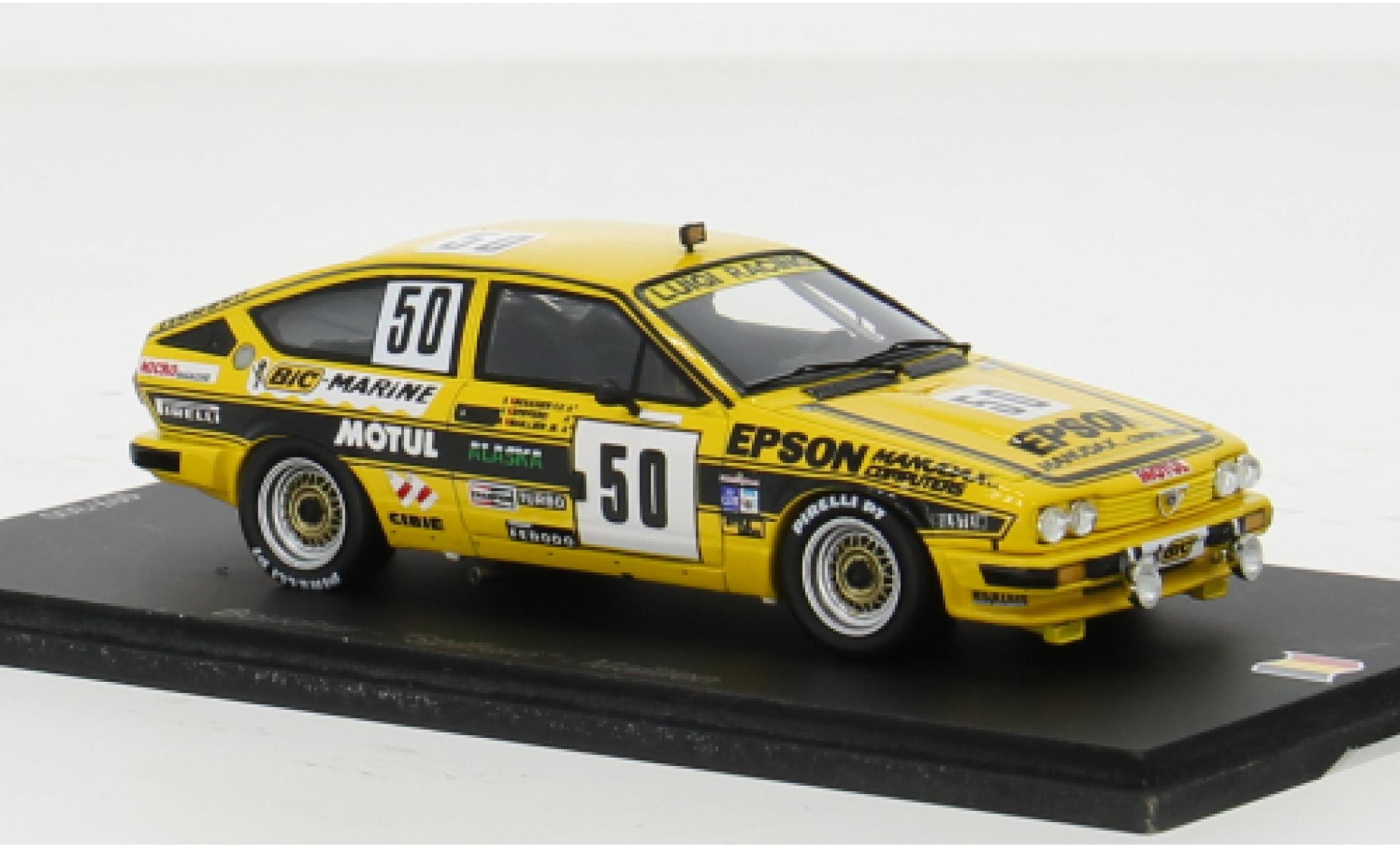 Alfa Romeo GT 1/43 Spark V6 No.50 Biesse Racing Team 24h Spa 1984 1:43 modelauto