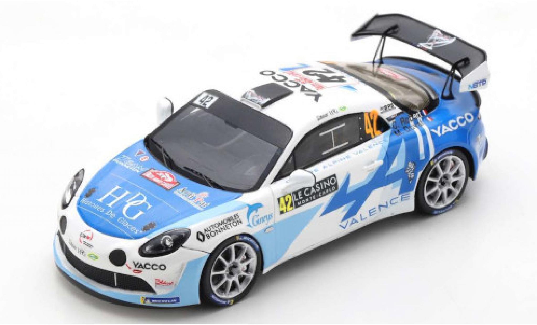 Alpine A110 1/43 Spark Rally RGT No.42 Team Bonneton Rallye WM Rallye Monte Carlo 2021 C.Robert/M.Duval modelauto