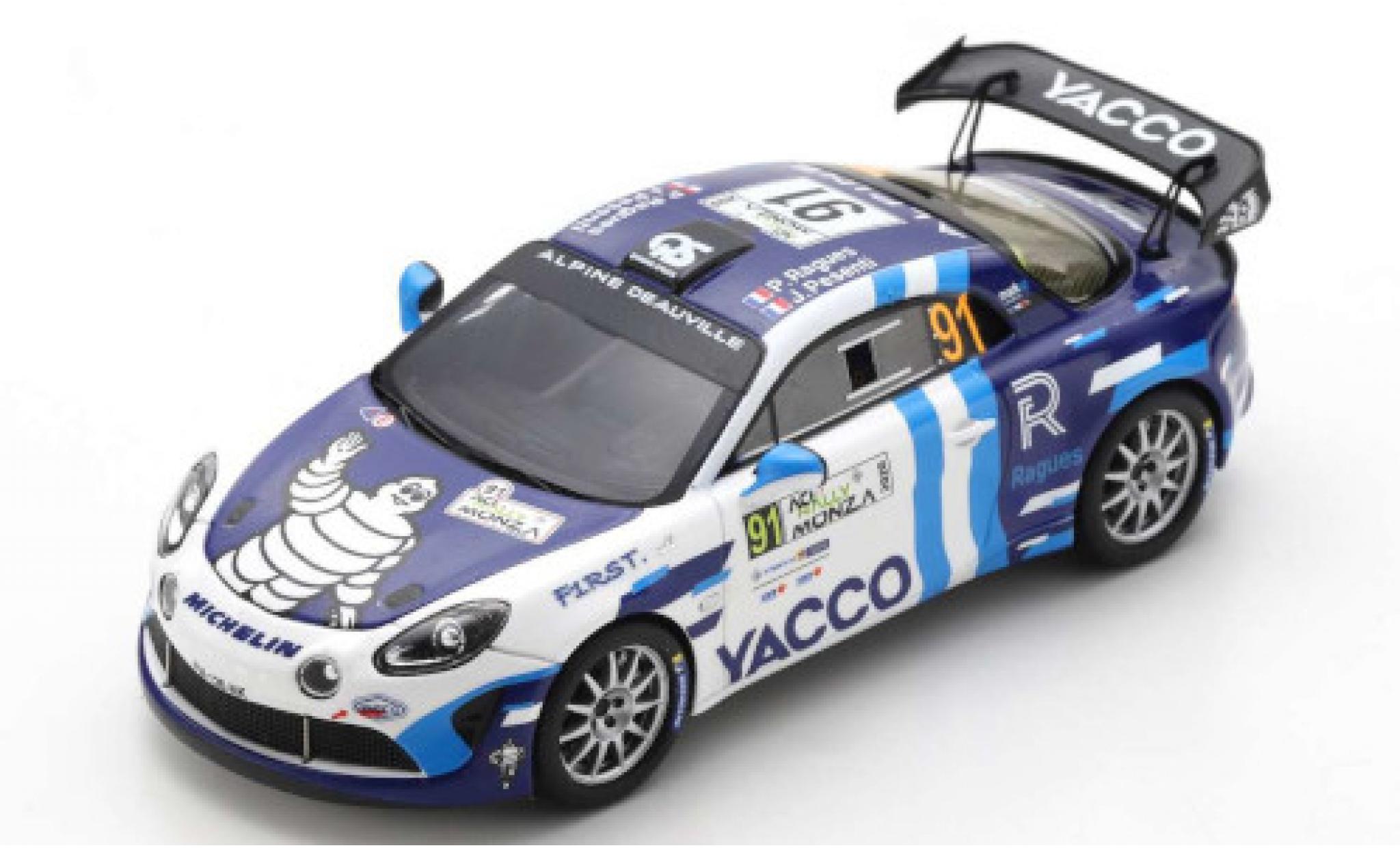 Alpine A110 1/43 Spark Rally RGT No.91 Yacco Rallye WM Rally Monza 2020 P.Ragues/J.Pesenti modelauto