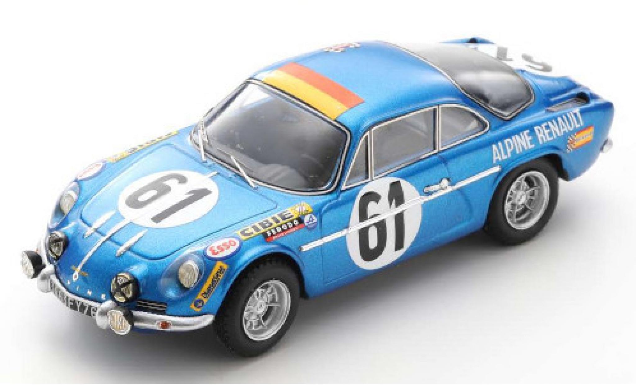 Alpine A110 1/43 Spark Renault No.61 24h Le Mans 1968 M.Nusbaumer/J.Bourdon modelauto