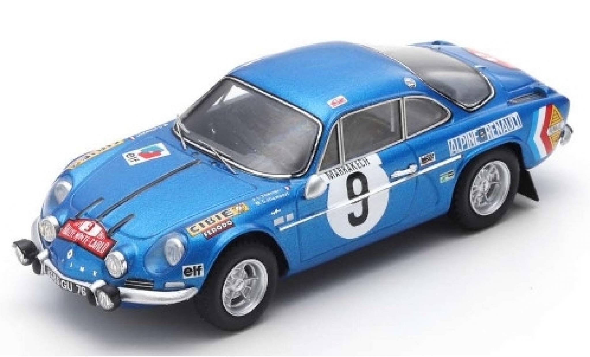 Alpine A110 1/43 Spark Renault No.9 Rally Monte Carlo 1971 J-L.Therier/M.Callewaert modelauto