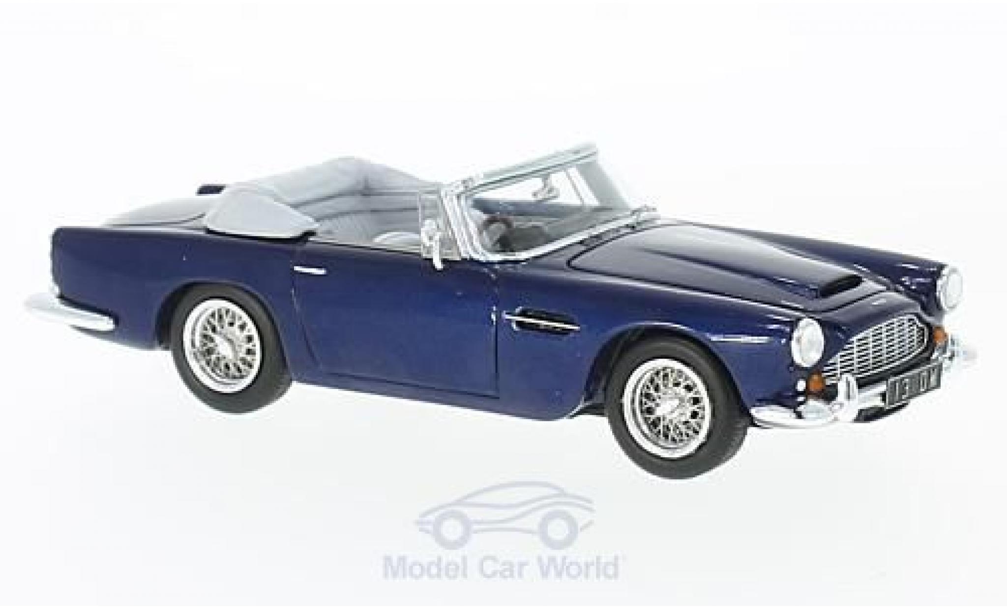 Aston Martin DB4 1/43 Spark Cabriolet metallic blauw RHD 1962 modelauto
