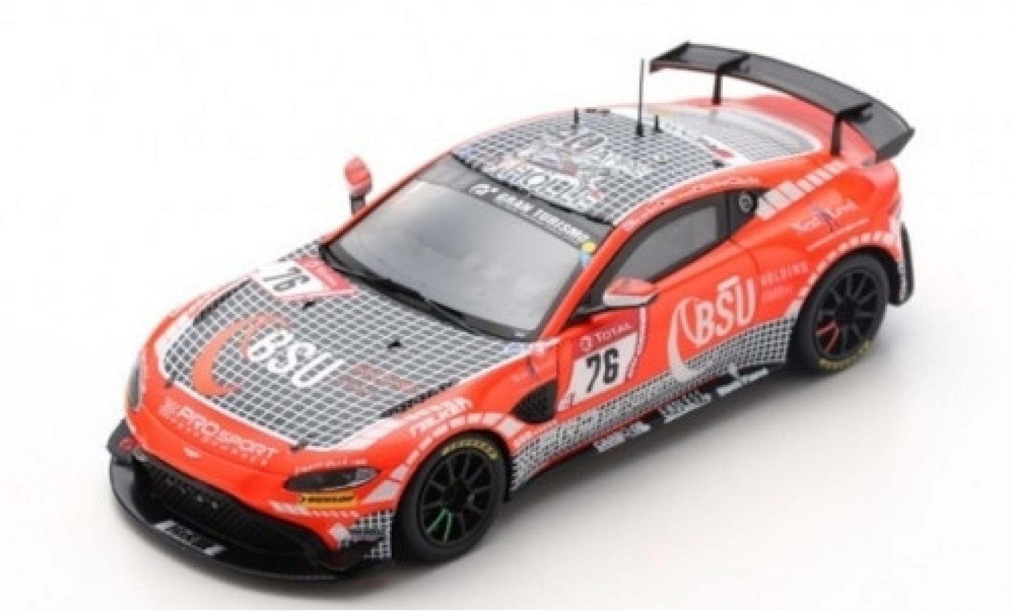 Aston Martin Vantage 1/43 Spark AMR GT4 No.76 Prosport-Performance GmbH 24h N&uuml;rburgring 2019 C.Breuer/K.van Berlo/A.Mies/M.D.Ortmann modelauto