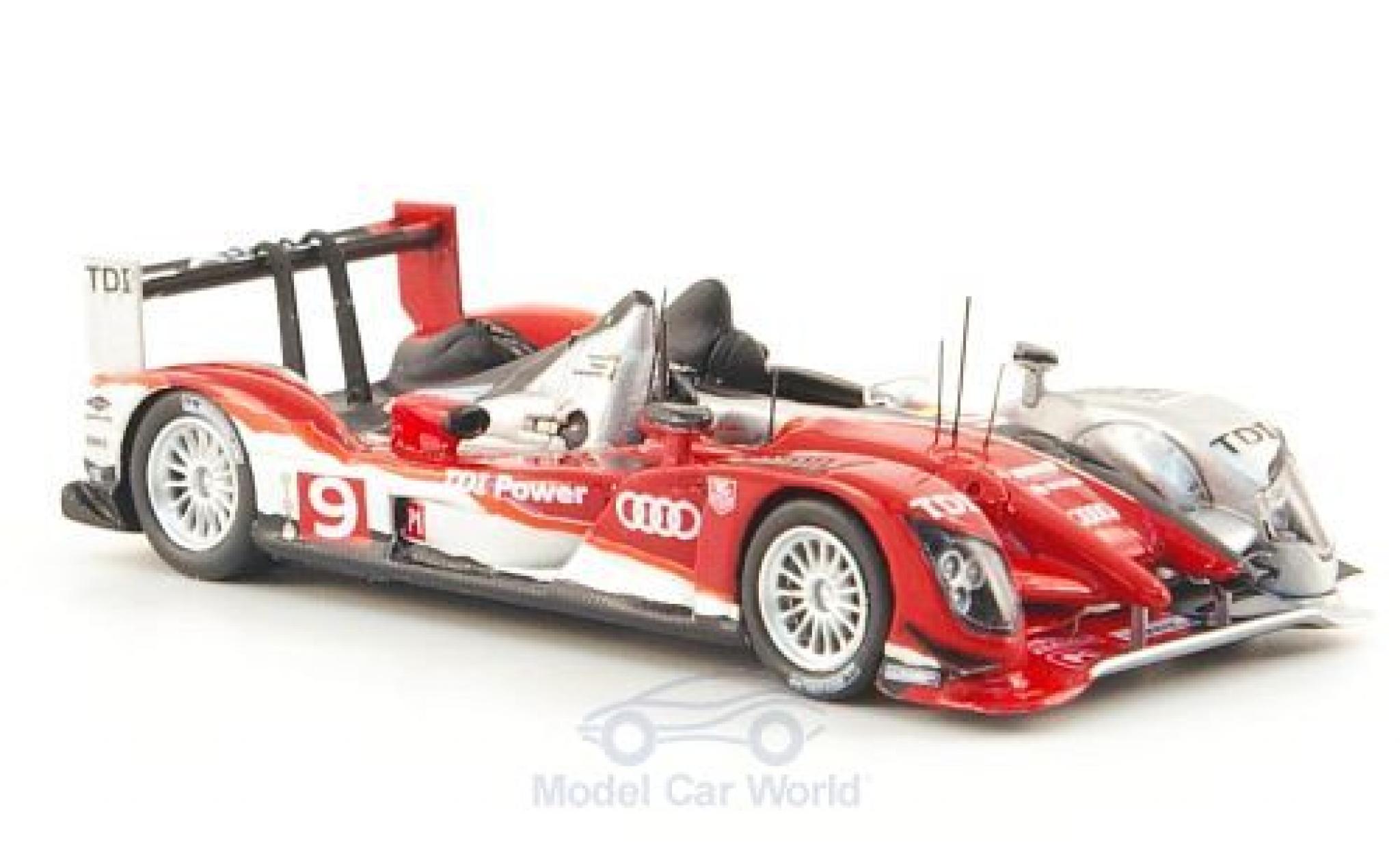 Audi R15 1/87 Spark TDI + No.9 Sport Nordamerika 24h Le Mans 2010 T.Bernhard/R.Dumas/M.Rockenfeller modelauto