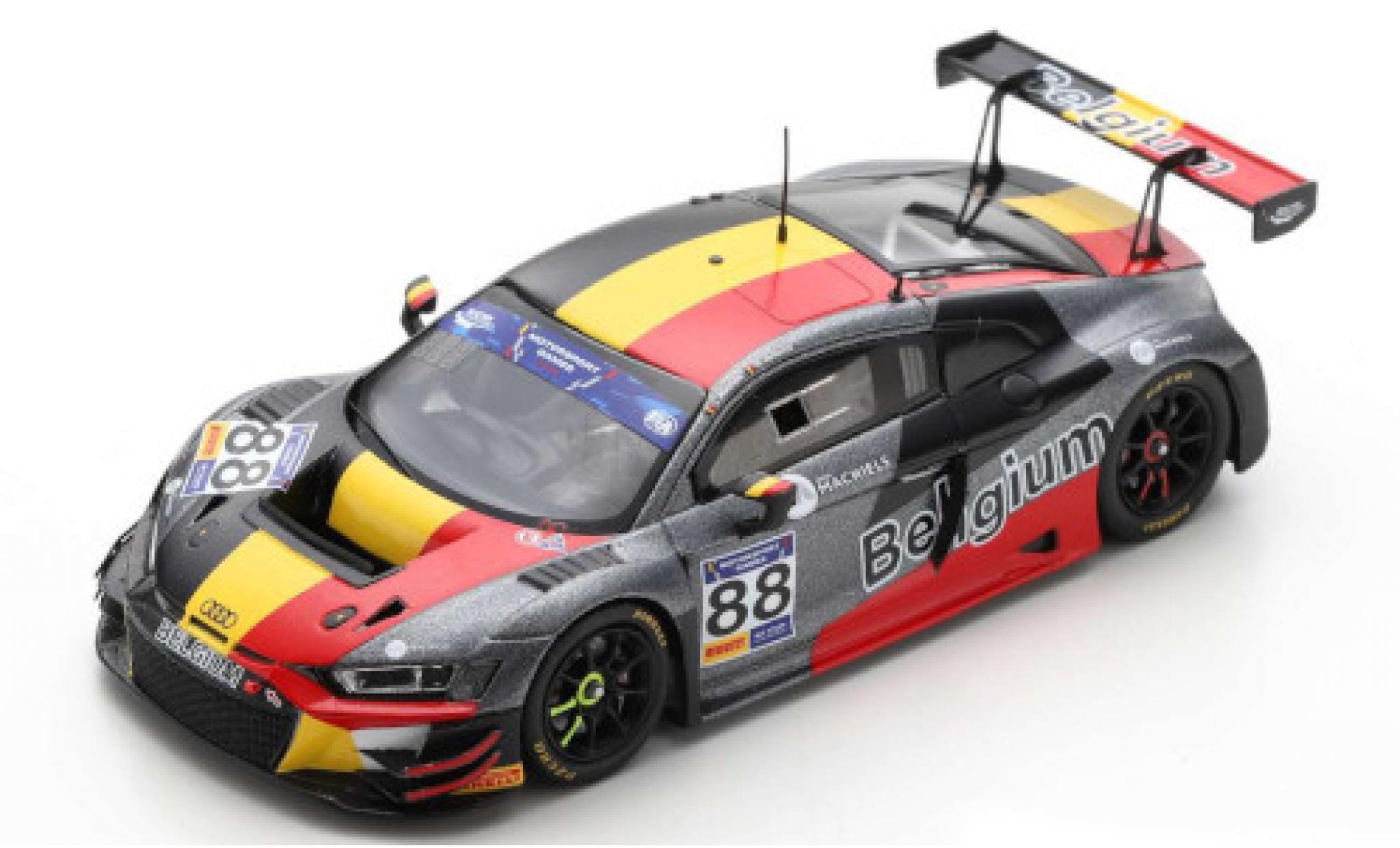 Audi R8 1/43 Spark LMS GT3 No.88 Team Belgium FIA Motorsport Games GT Cup Vallelunga 2019 L.Machiels/N.Verdonck modelauto