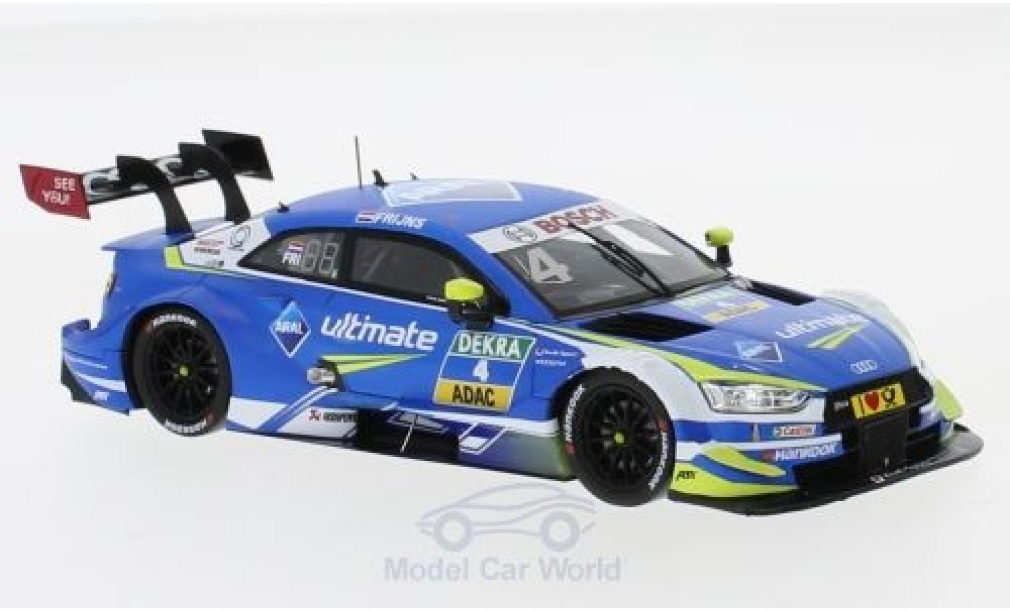 Audi RS5 DTM 1/43 Spark RS 5 DTM No.4 Sport Team Abt Sportline DTM Hockenheim 2018 R.Frijns modelauto