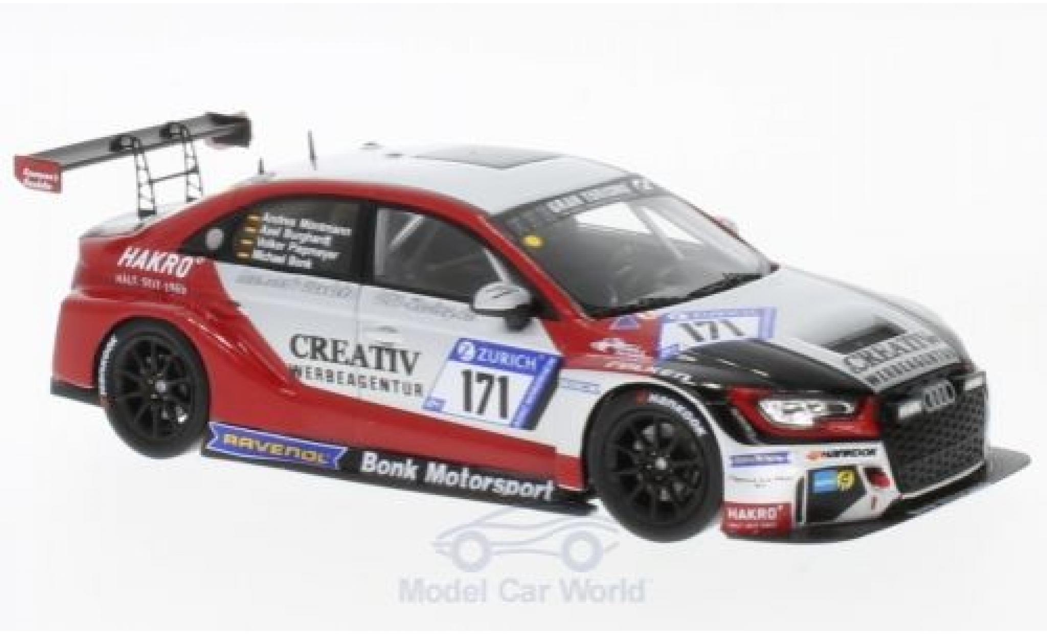Audi RS3 1/43 Spark LMS No.171 Bonk Motorsport 24h N&uuml;rburgring 2017 M.Bonk/V.Piepmeyer/A.Burghardt/A.M&ouml;ntmann modelauto