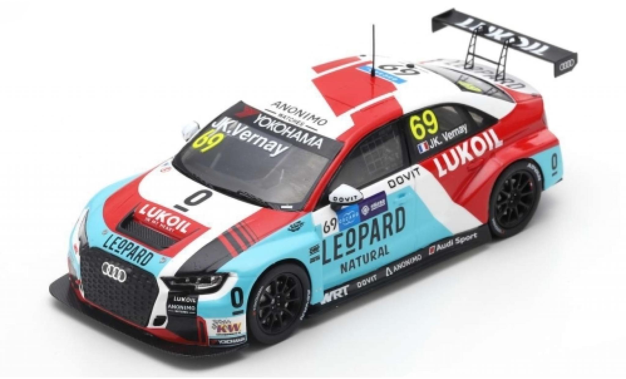 Audi RS3 1/43 Spark LMS No.69 Lukoil WTCR Macau Guia Race 2018 J-K.Vernay modelauto