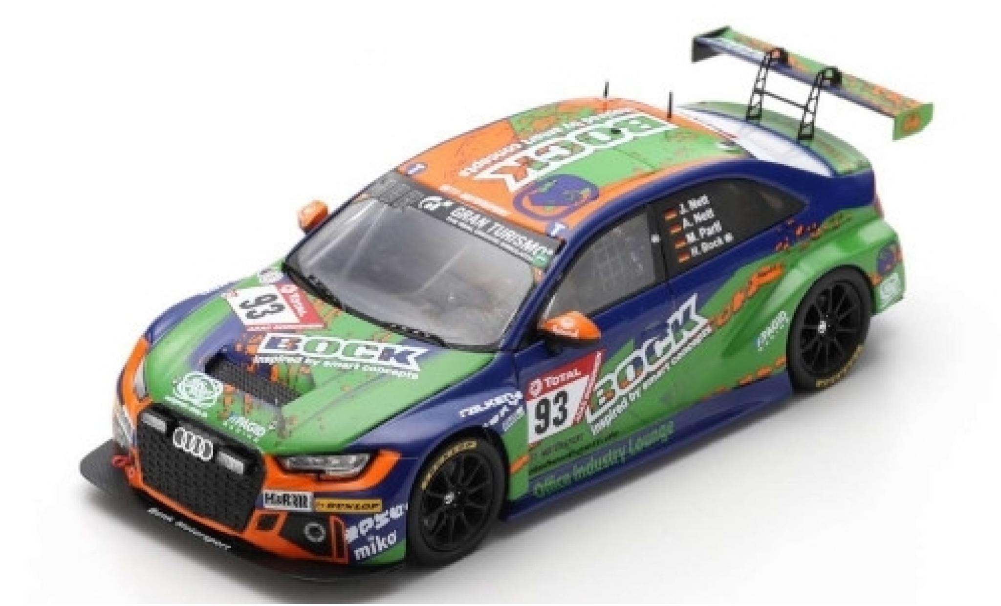 Audi RS3 1/43 Spark LMS No.93 Bonk Motorsport Bock 24h N&uuml;rburgring 2019 H.Bock/M.Partl/J.Nett/A.Nett modelauto