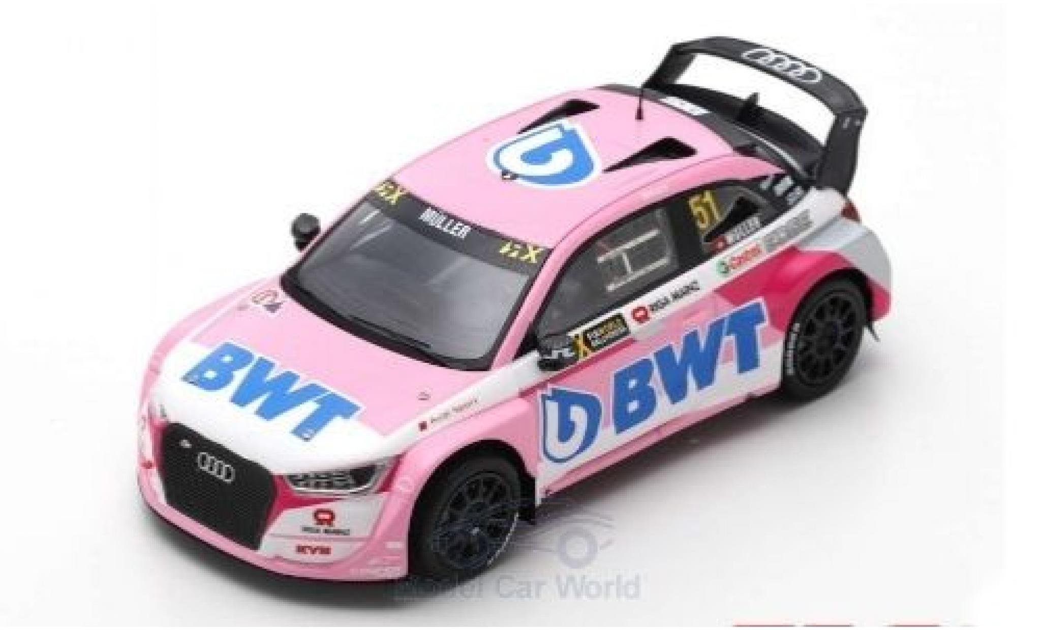 Audi S1 1/43 Spark EKS RX quattro No.51 EKS Sport BWT World RX Lettland 2018 N.M&uuml;ller modelauto