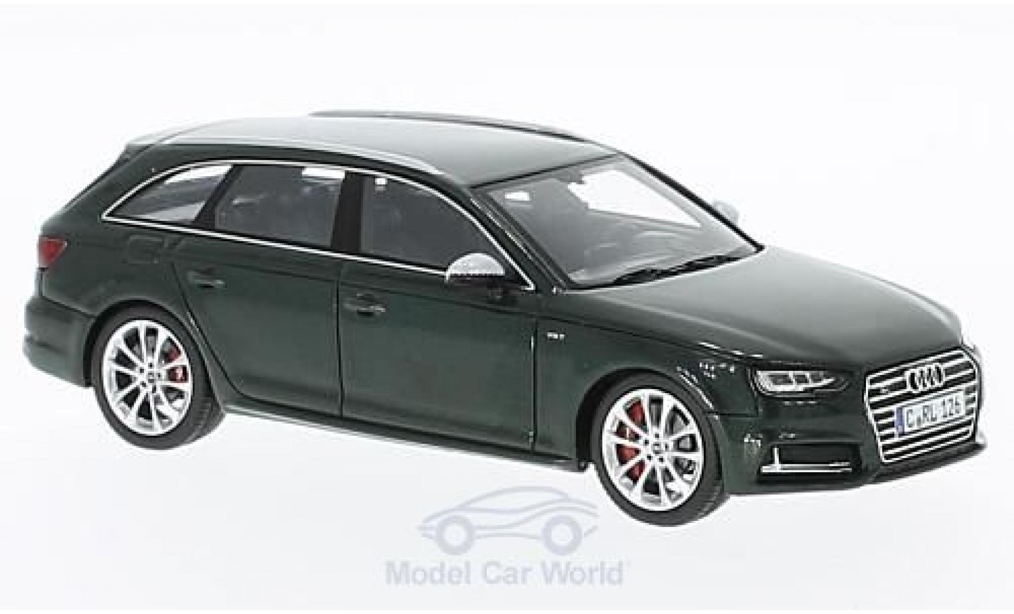 Audi S4 1/43 Spark Avant metallic groen 2016 modelauto