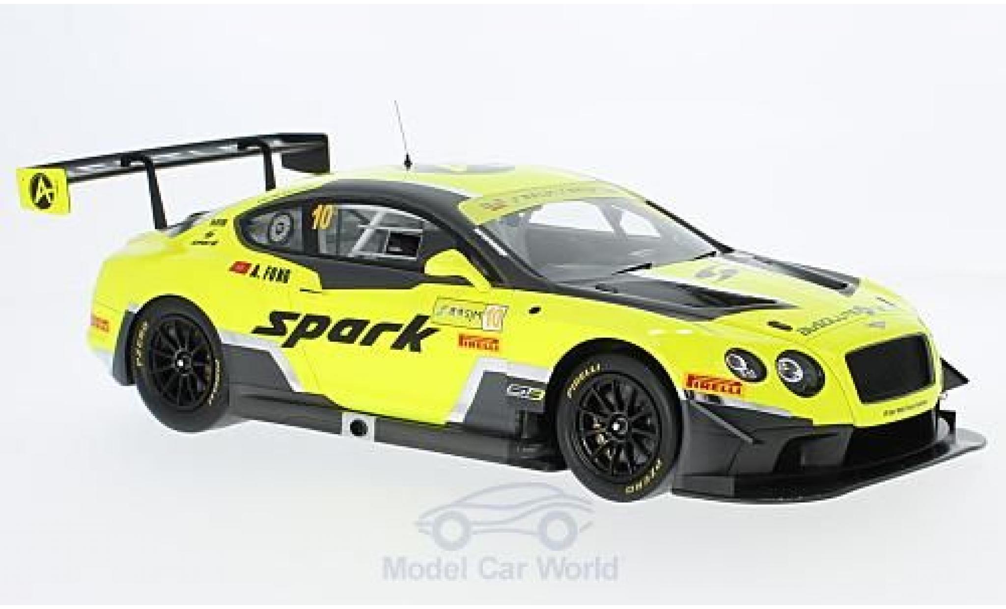 Bentley Continental T 1/18 Spark GT3 RHD No.10 Absolute Racing GT Cup Macau 2016 A.Fong modelauto