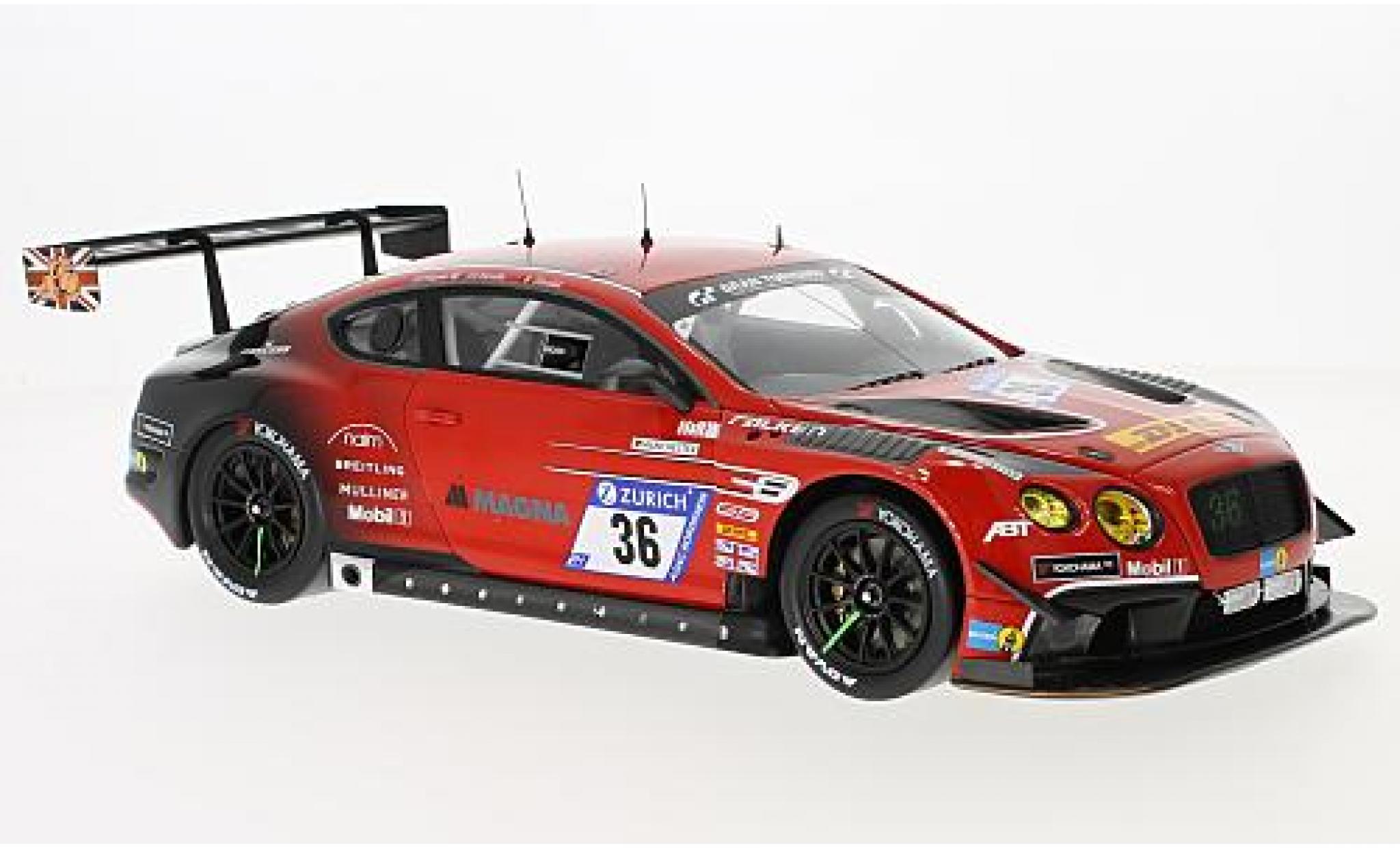 Bentley Continental T 1/43 Spark GT3 RHD No.36 Team ABT 24h N&uuml;rburgring 2017 S.Kane/G.Smith/M.Soulet modelauto