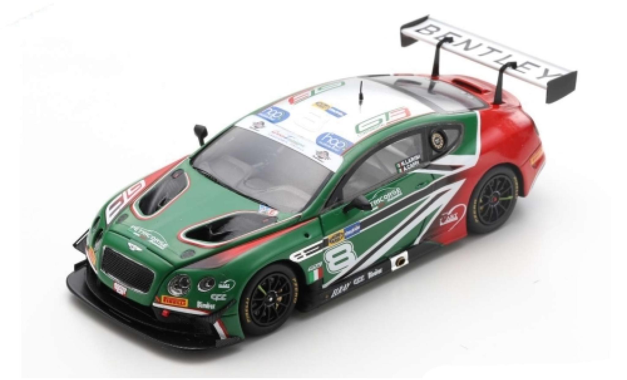 Bentley Continental 1/43 Spark GT3 RHD No.8 Petri Corse Motorsport GT Italian Championship Mugello 2018 N.Larini/A.Caffi modelauto