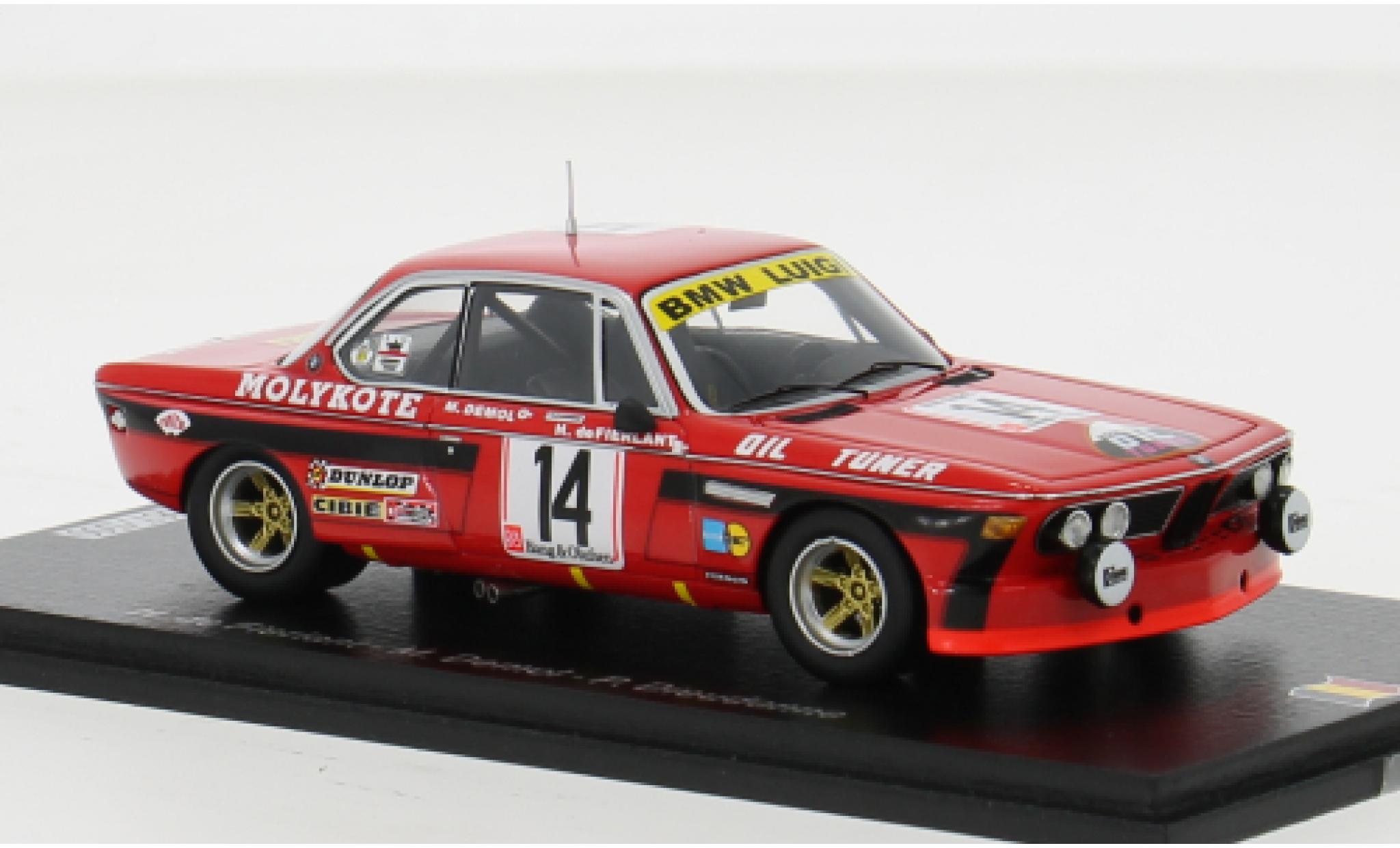 Bmw 3.0 1/43 Spark CSi No.14 24h Spa 1974 1:43 modelauto