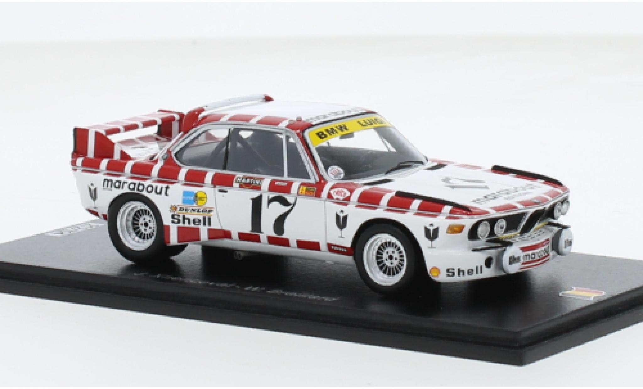 Bmw 3.0 1/43 Spark CSL No.17 Marabout Racing Team 24h Spa 1973 1:43 modelauto