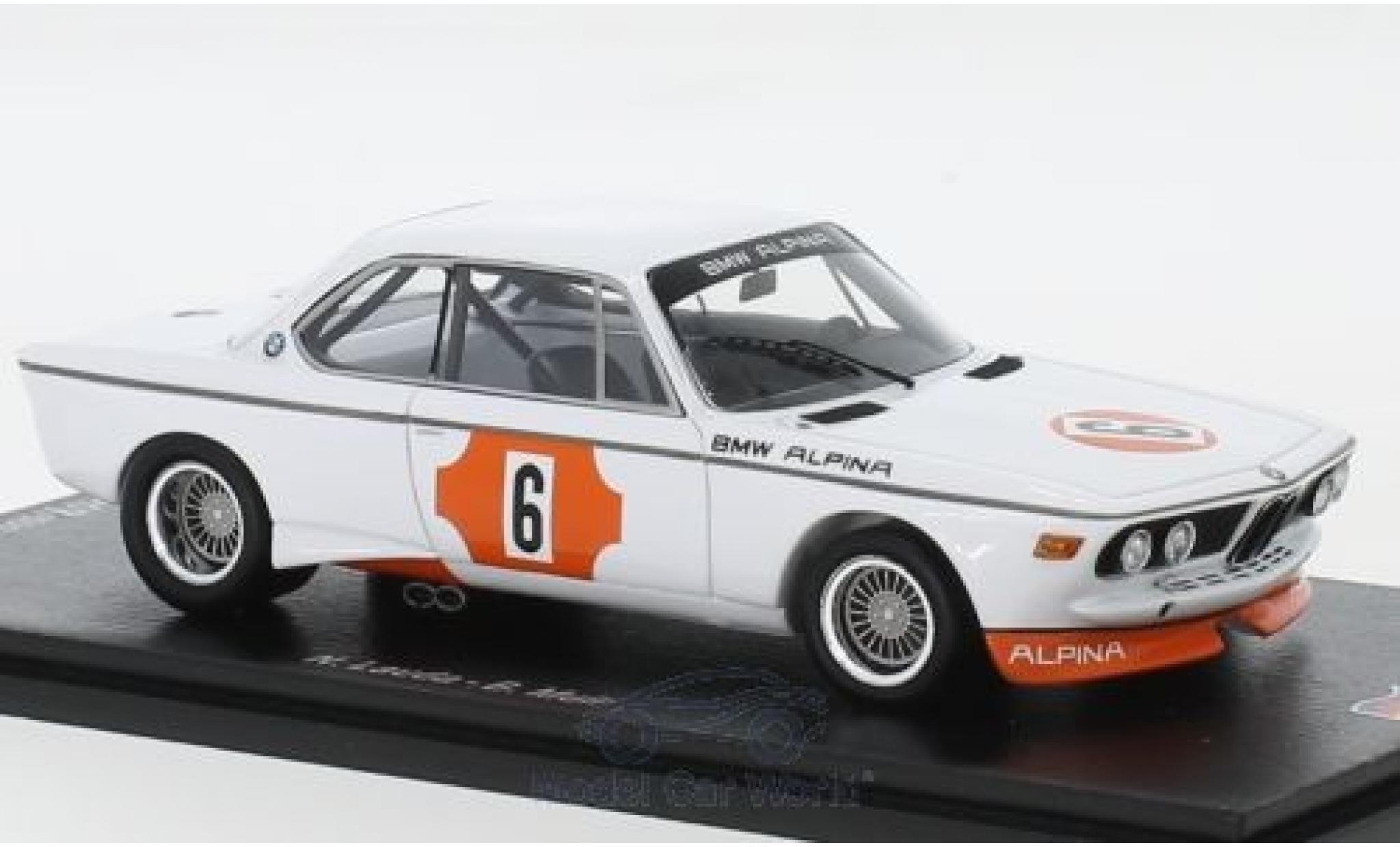 Bmw 3.0 1/43 Spark CSL No.6 4h Monza 1973 N.Lauda/B.Muir modelauto
