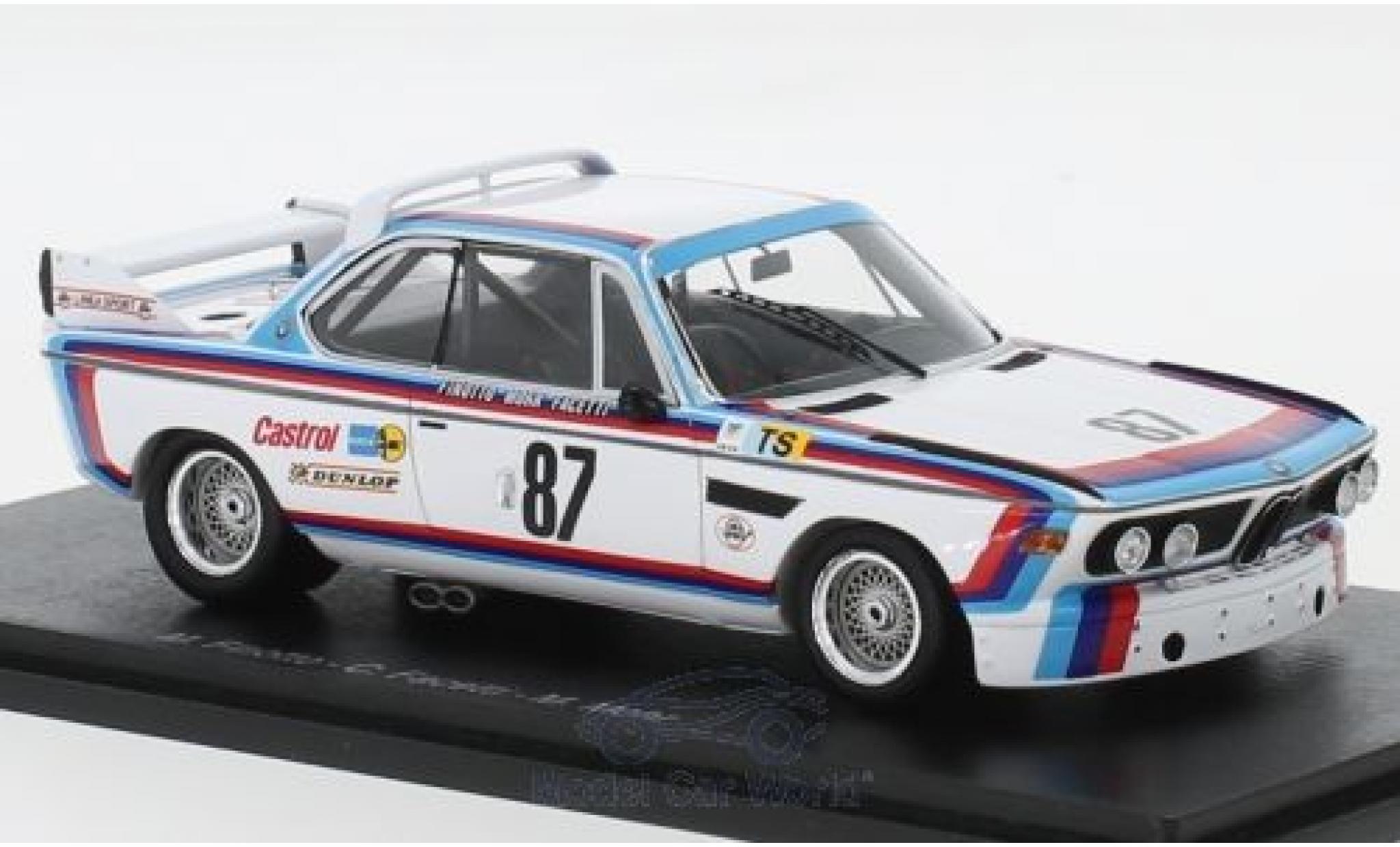 Bmw 3.0 1/43 Spark CSL No.87 24h Le Mans 1974 M.Finotto/C.Facetti/M.Mohr modelauto