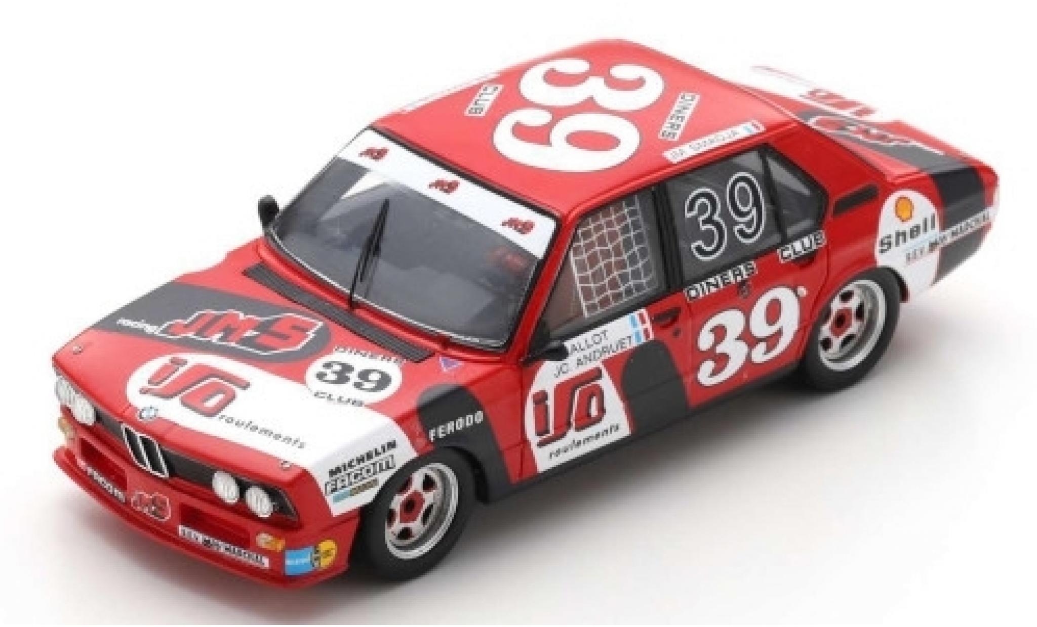 Bmw 530 1/43 Spark i (E12) No.39 JMS Racing Team 24h Spa Francorchamps 1980 C.Ballot-Lena/J-C.Andruet/J-M.Smadja modelauto