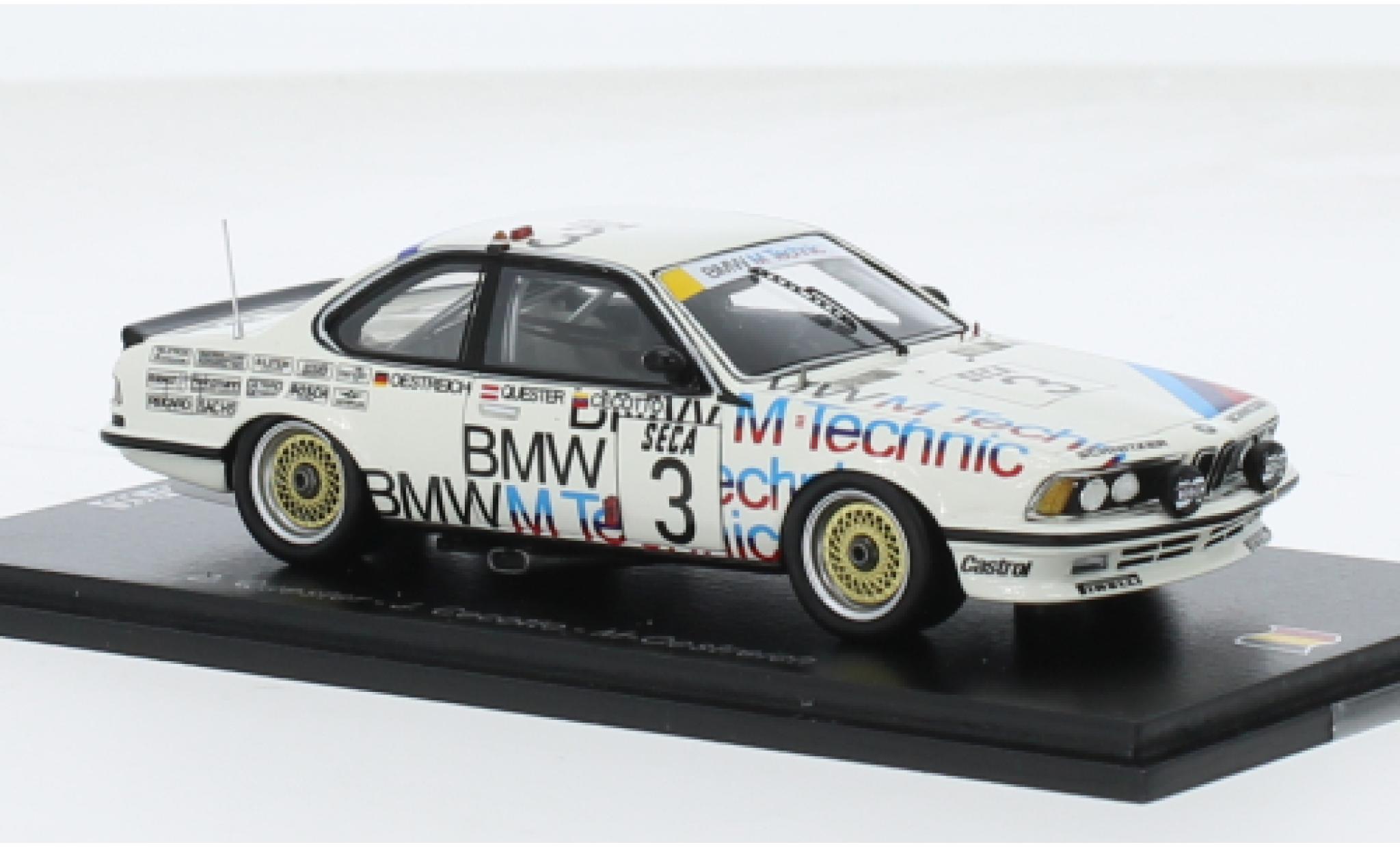 Bmw 635 1/43 Spark CSi No.3 24h Spa 1985 1:43 modelauto