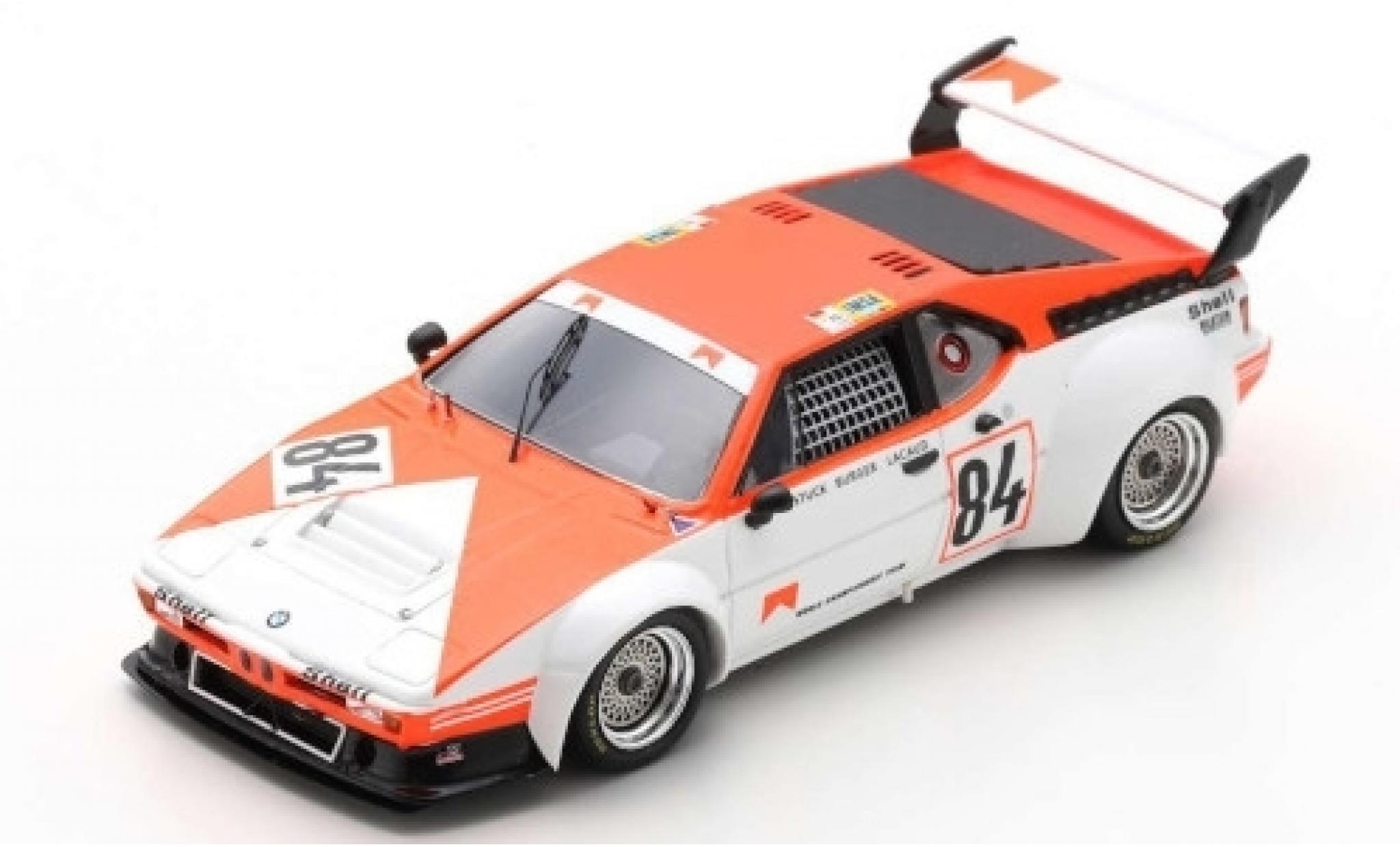 Bmw M1 1/43 Spark No.84 Motorsport GmbH Marlboro 24h Le Mans 1980 avec Decals H-J.Stuck/D.Lacaud/H-G.B&uuml;rger modelauto