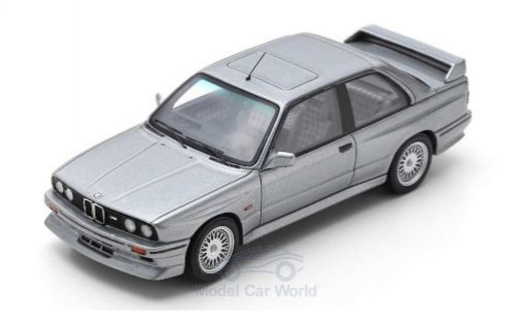 Bmw M3 1/43 Spark (E30) EVO 2 metallic grijs 1988 modelauto