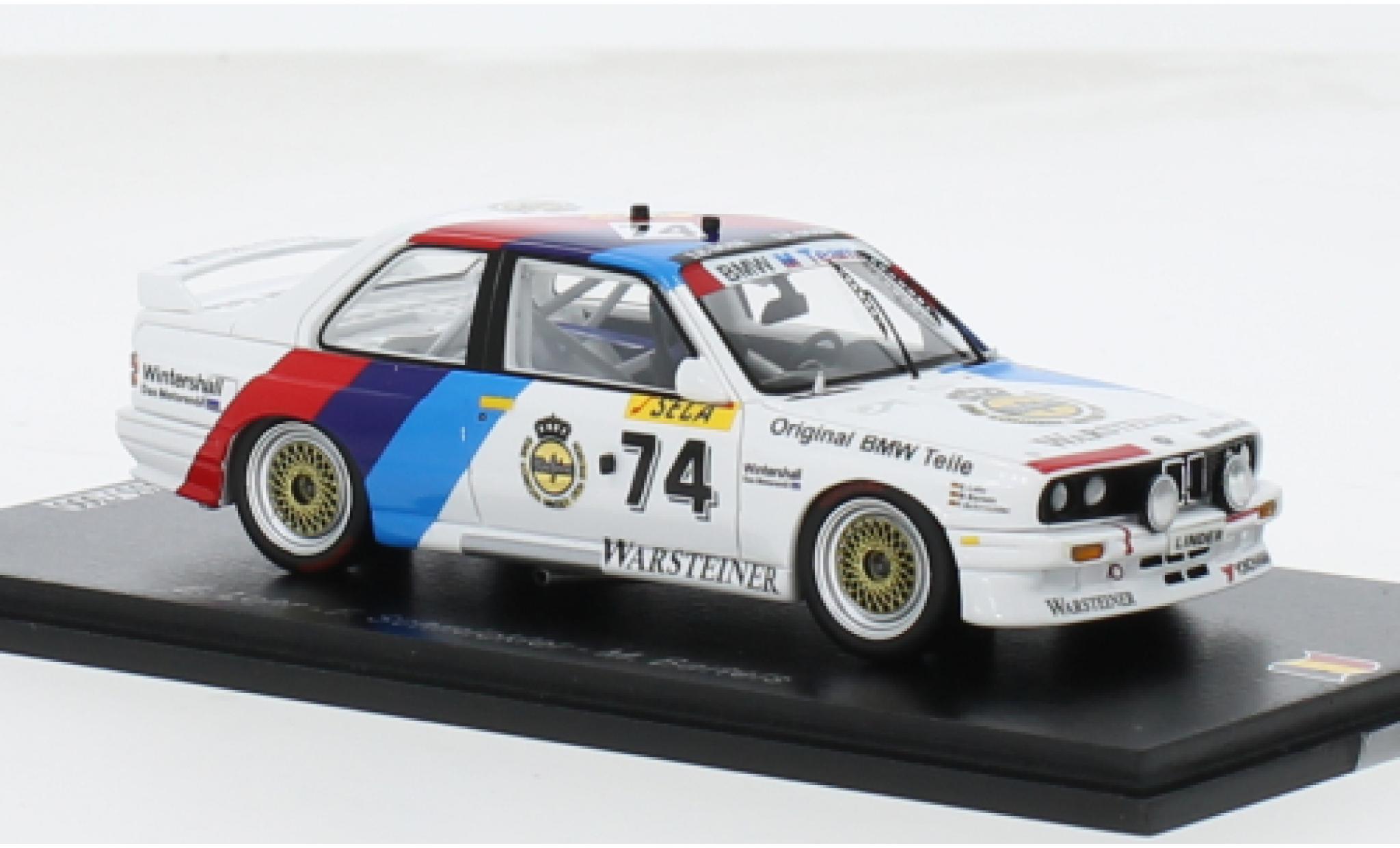 Bmw M3 1/43 Spark (E30) No.74 24h Spa 1988 1:43 modelauto