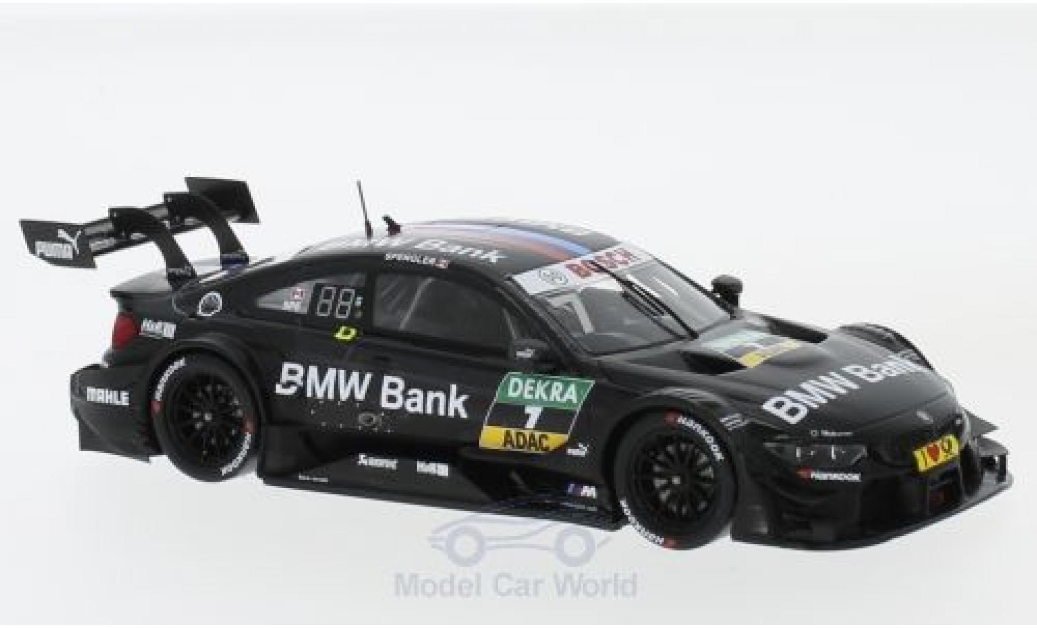 Bmw M4 1/43 Spark DTM No.7 Team RBM Bank DTM Hockenheim 2017 B.Spengler modelauto