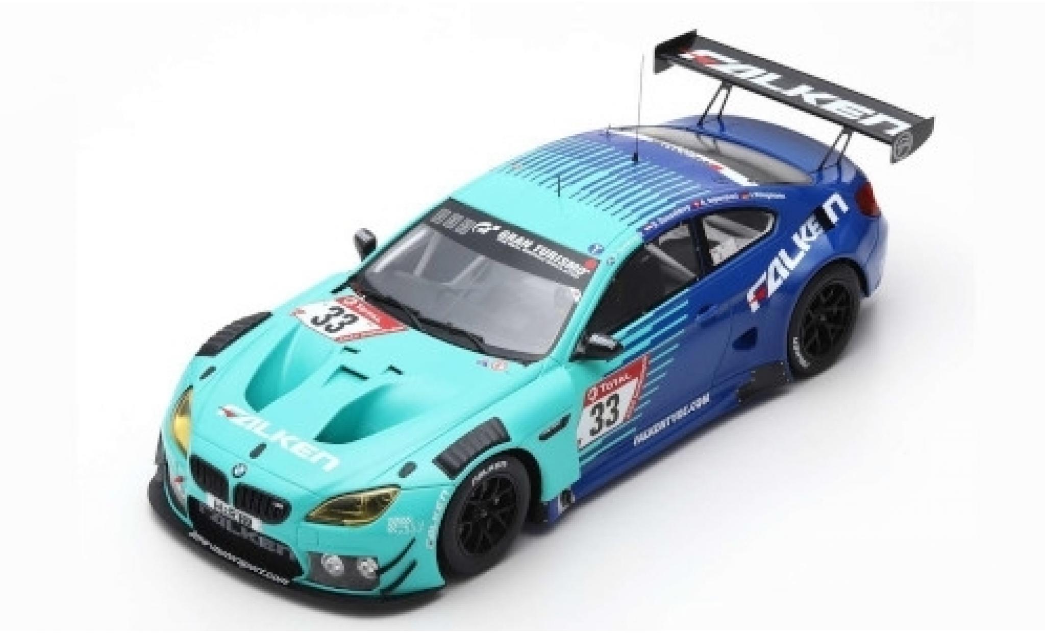 Bmw M6 1/43 Spark GT3 No.33 Falken Motorsports Falken 24h N&uuml;rburgring 2019 P.Dumbreck/S.Dusseldorp/A.Imperatori/J.Klingmann modelauto