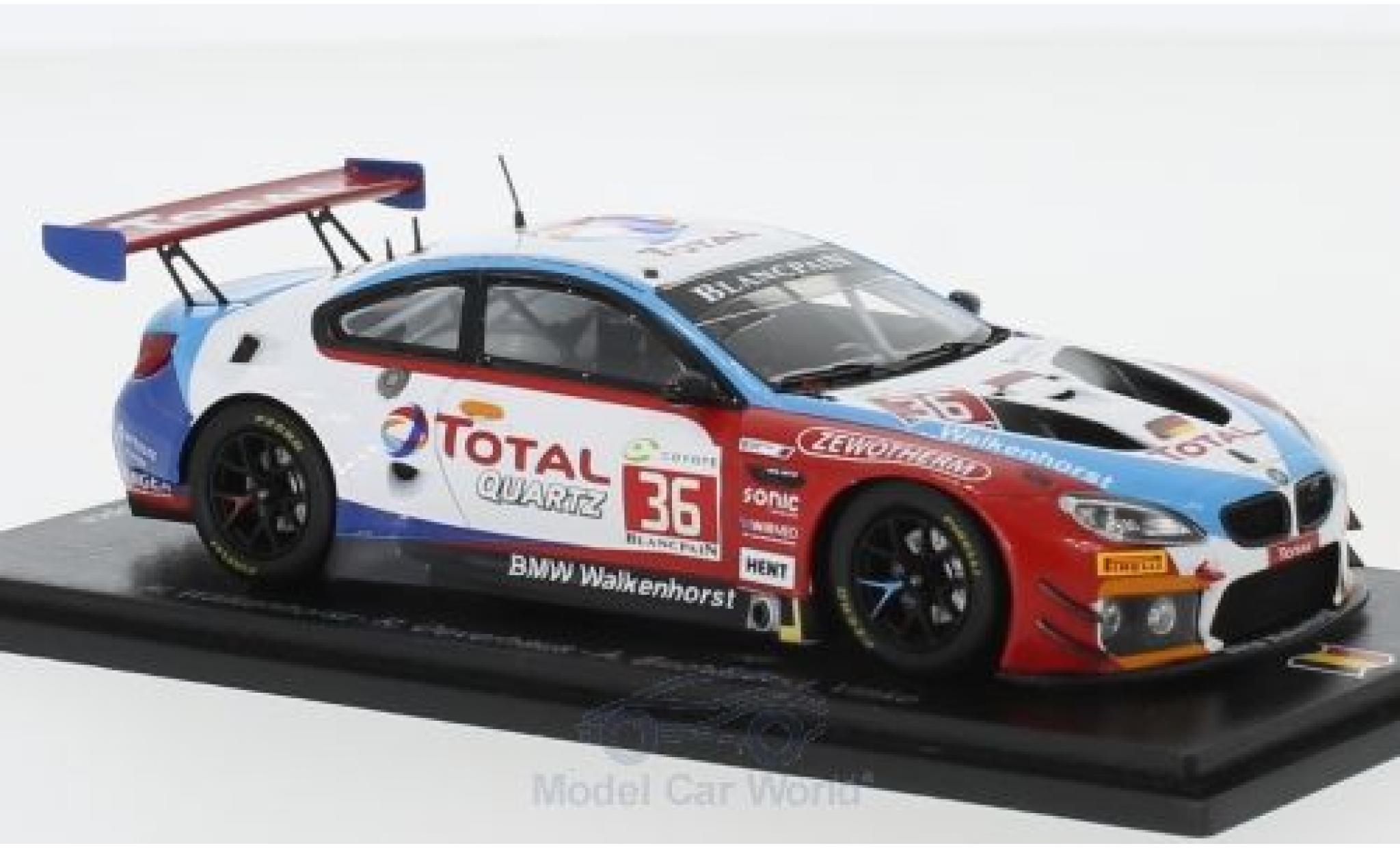 Bmw M6 1/43 Spark GT3 No.36 Walkenhorst Motorsport 24h Spa 2018 H.Walkenhorst/R.Oeverhaus/A.Buchardt/I.Vinke modelauto