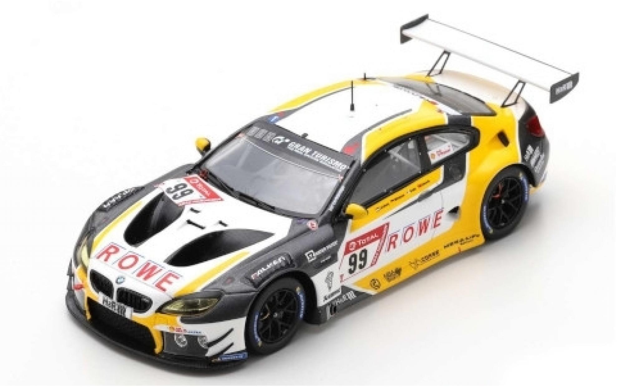 Bmw M6 1/43 Spark GT3 No.99 ROWE Racing 24h N&uuml;rburgring 2019 N.Catsburg/M.Wittmann/J.Krohn/J.Edwards modelauto