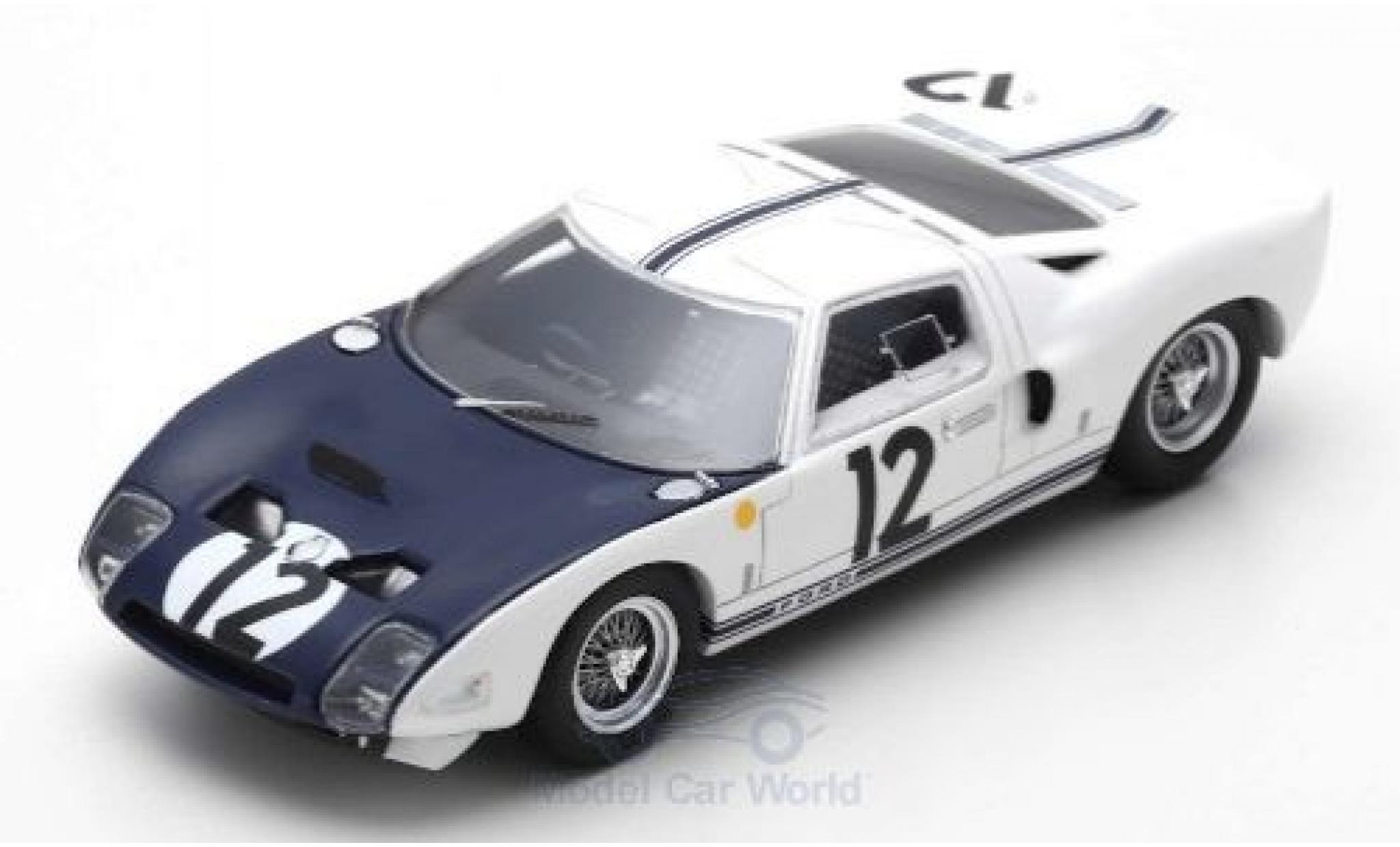 Ford GT 1/43 Spark RHD No.12 24h Le Mans 1964 J.Schlesser/R.Attwood modelauto