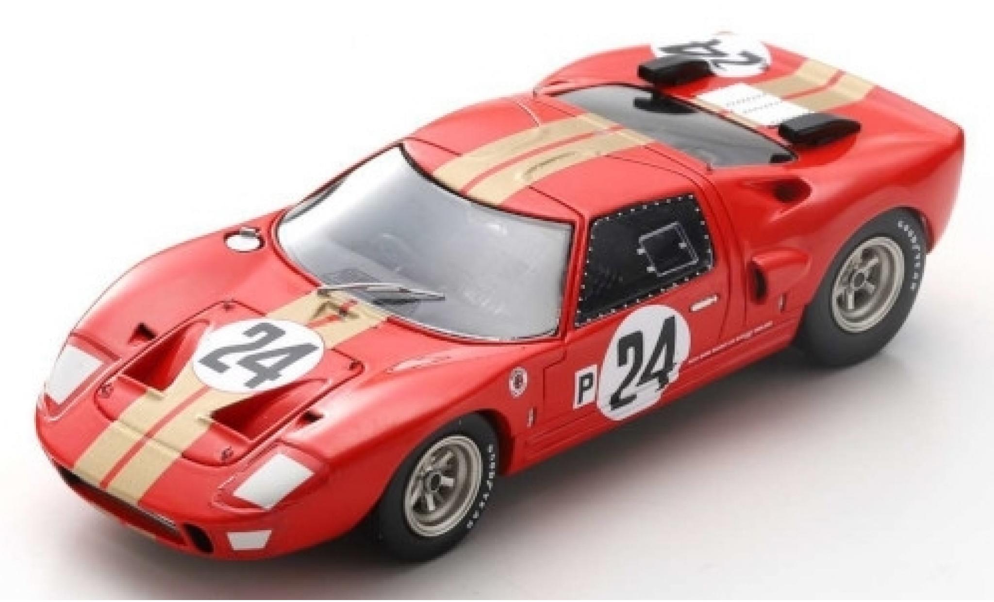 Ford GT40 1/43 Spark AMR2 RHD No.24 Alan Mann Racing 12h Sebring 1966 G.Hill/J.Stewart modelauto