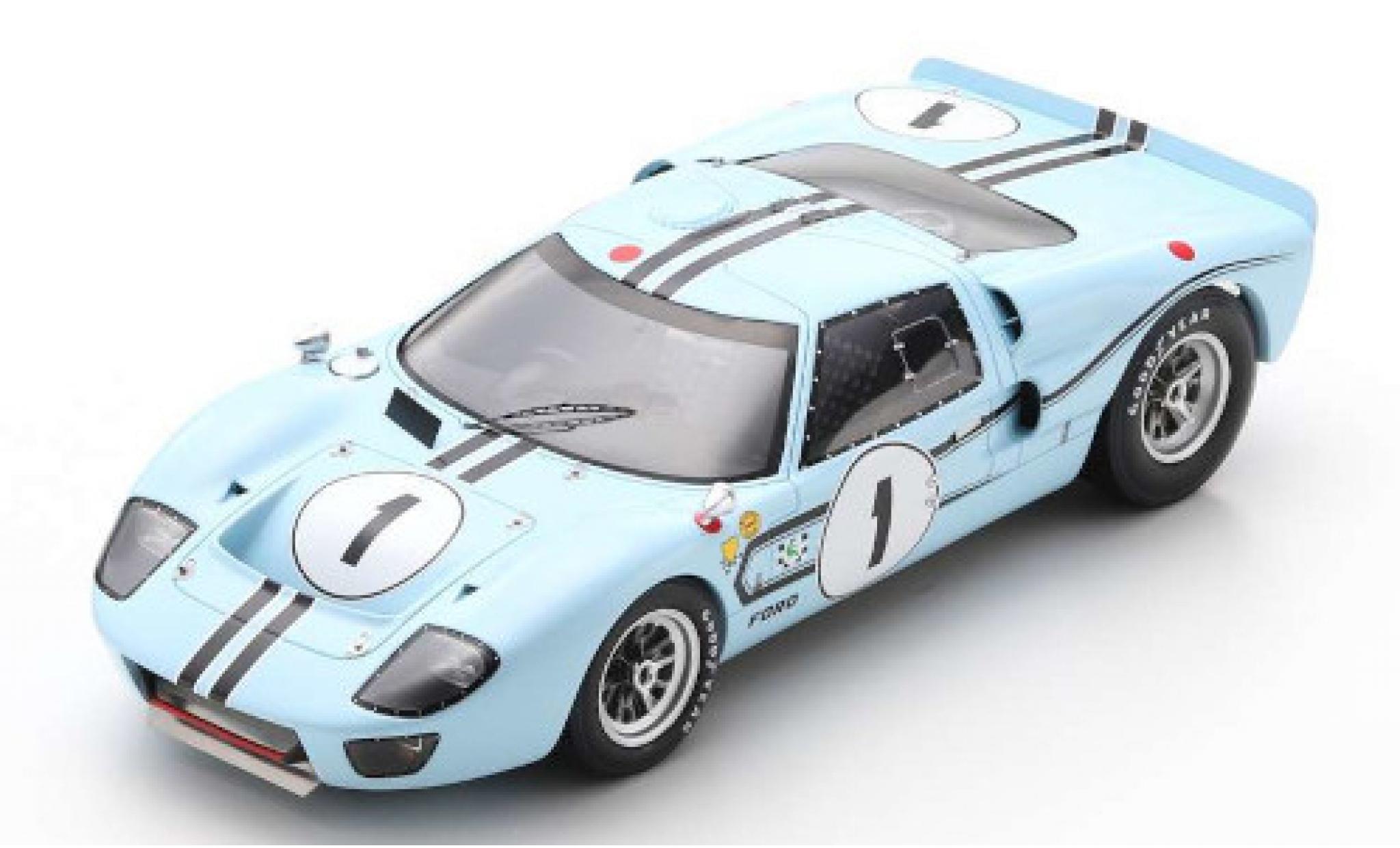 Ford GT40 1/18 Spark MkIIB RHD No.1 12h Reims 1967 J.Schlesser/G.Ligier modelauto
