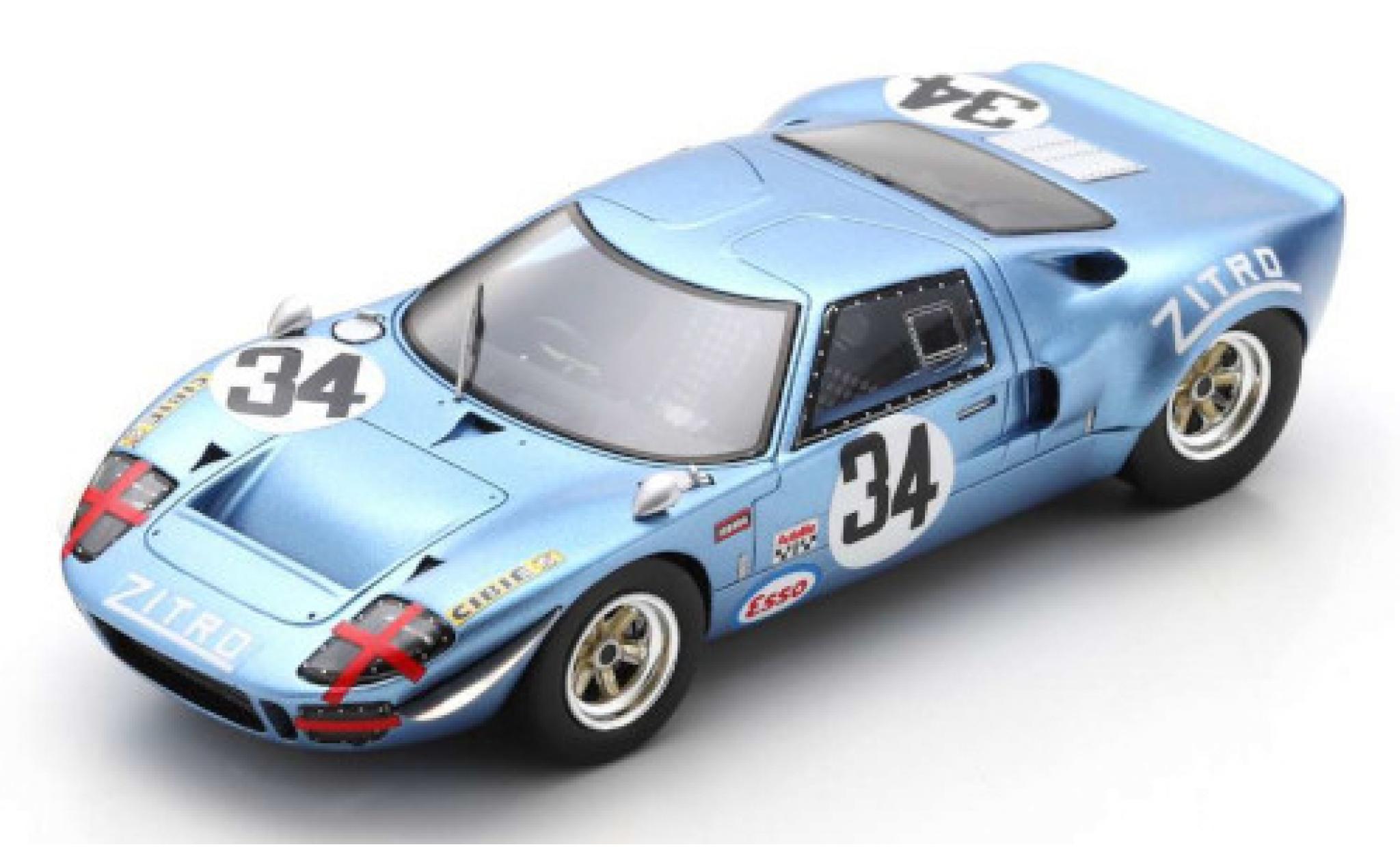 Ford GT40 1/43 Spark RHD No.34 1000km Monza 1969 J.-P.Hanrioud/D.Martin modelauto