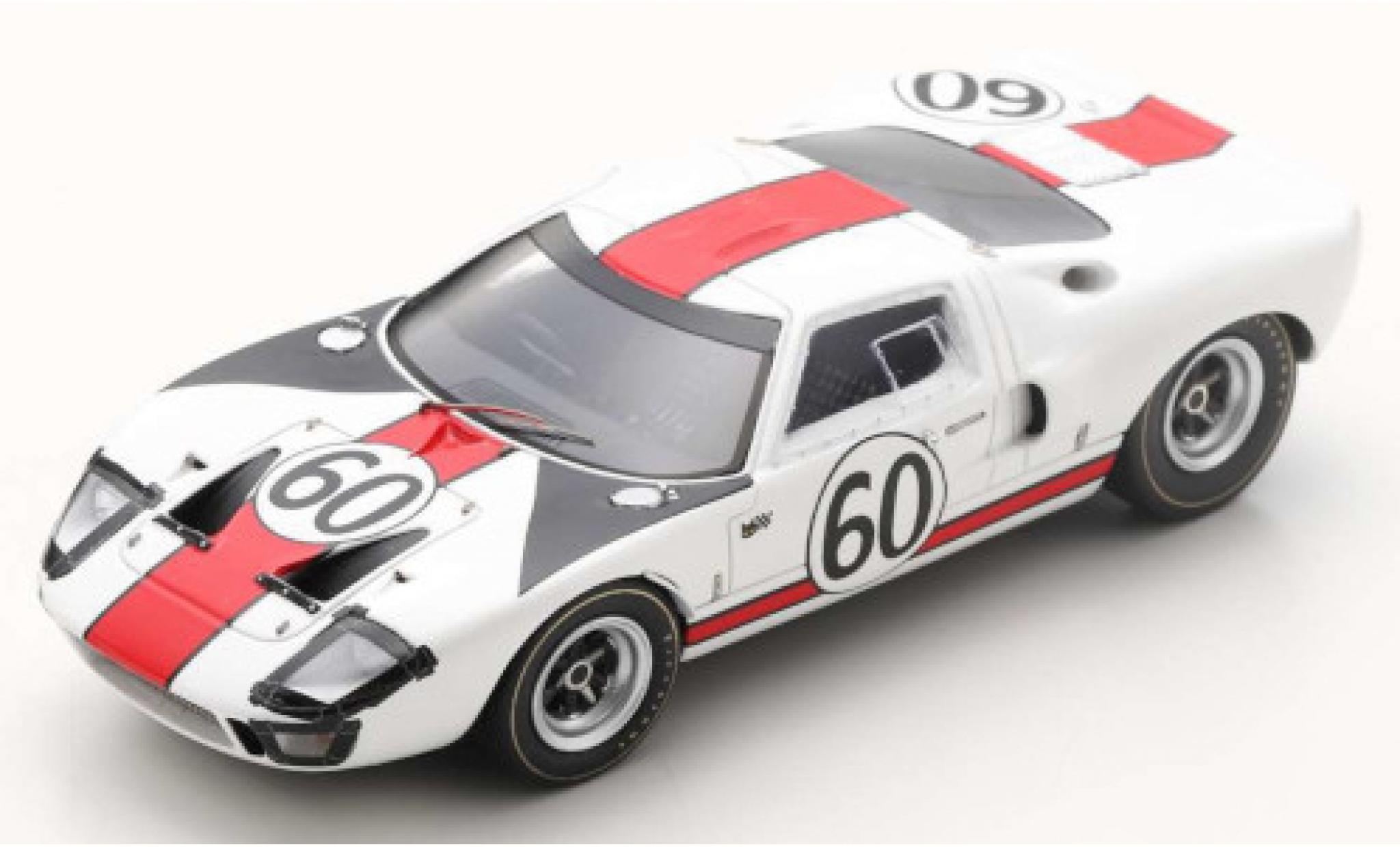 Ford GT40 1/43 Spark RHD No.60 24h Le Mans 1966 J.Ickx/J.Neerpasch modelauto