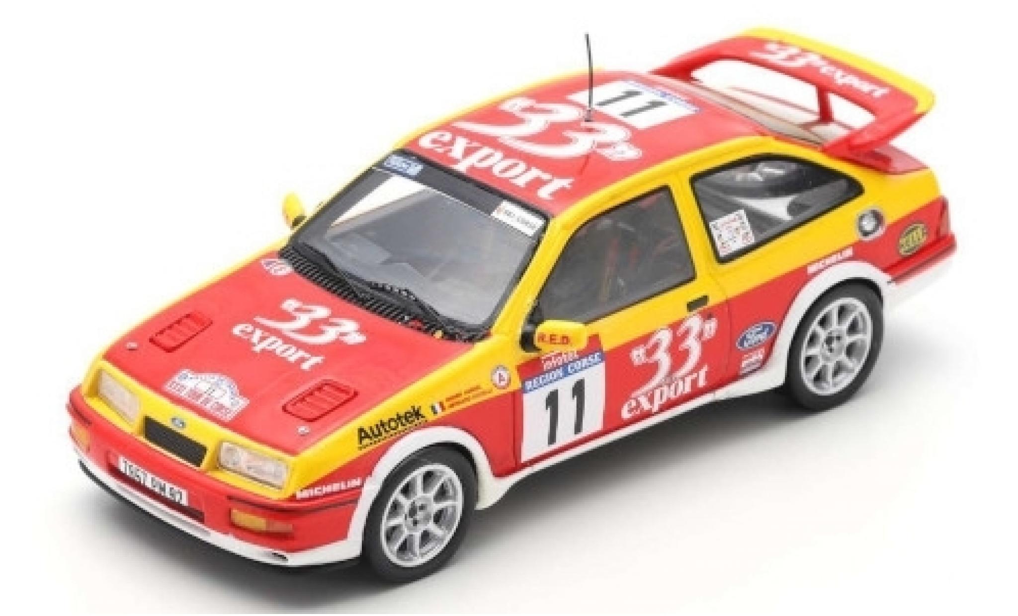 Ford Sierra 1/43 Spark RS Cosworth No.11 33 Export Rallye WM Rallye de France 1987 D.Auriol/B.Occelli modelauto