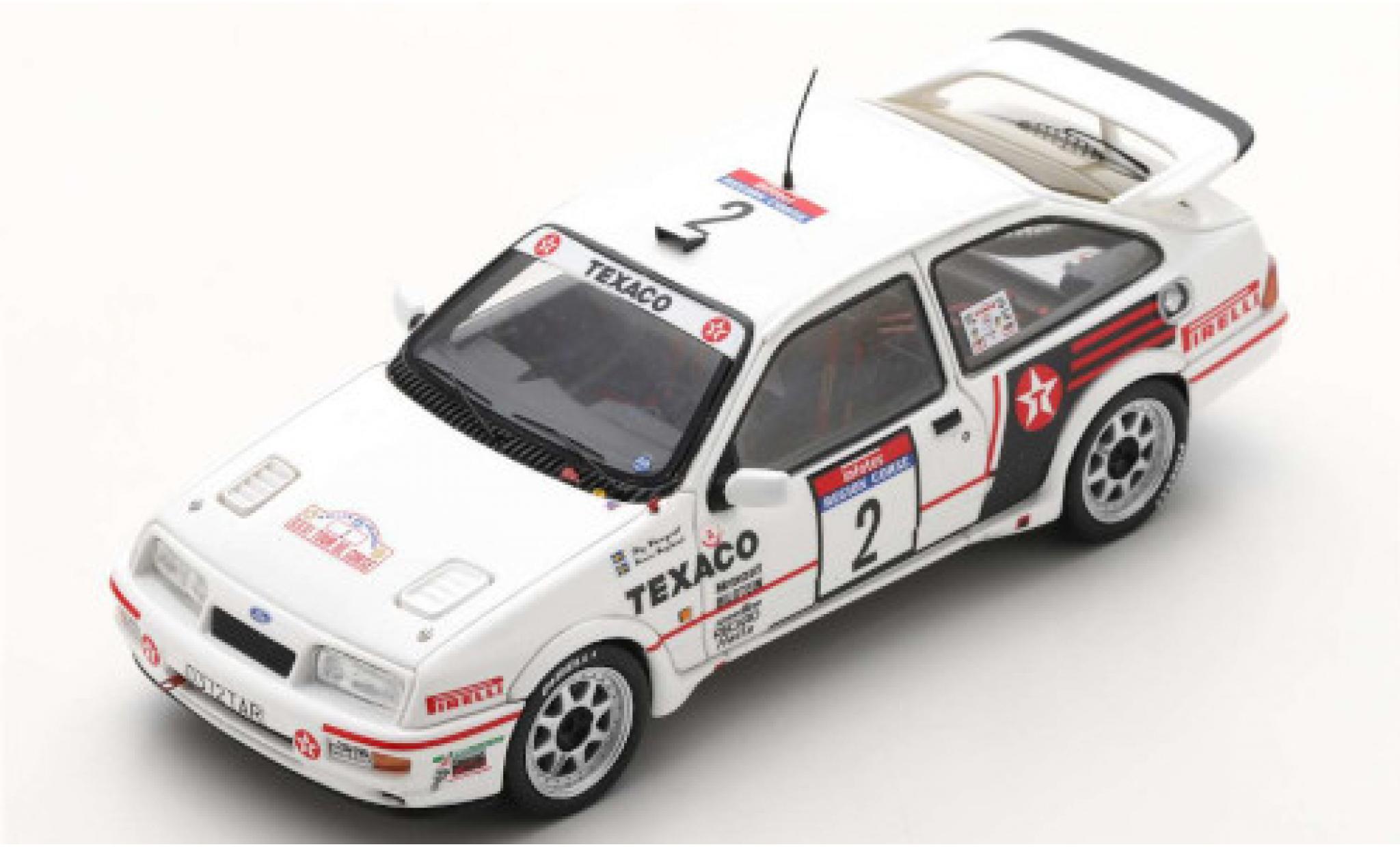 Ford Sierra 1/43 Spark RS Cosworth No.2 Texaco Rallye WM Tour de Corse 1987 S.Blomqvist/B.Berglund modelauto