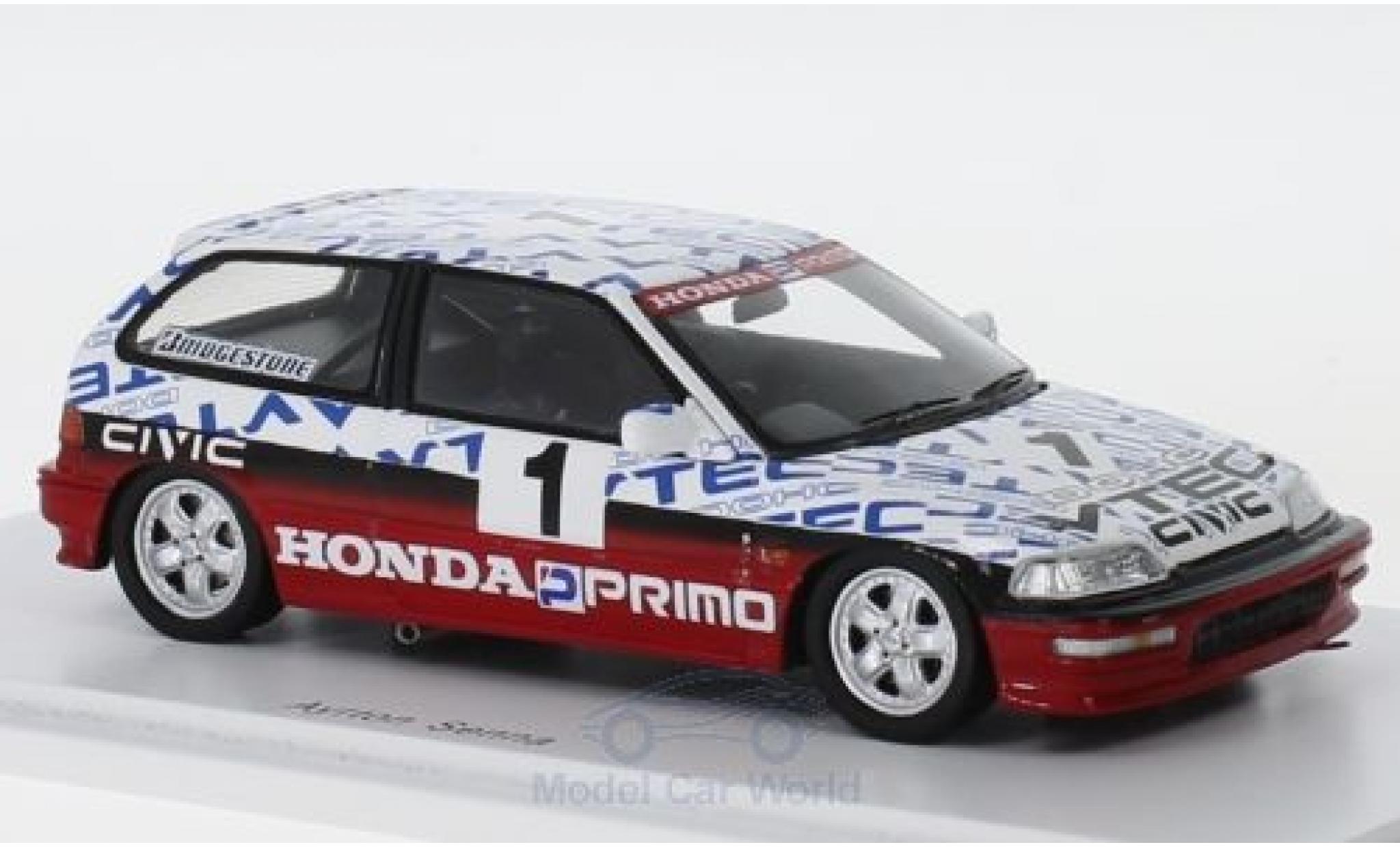 Honda Civic 1/43 Spark (EF9) Gr. N RHD No.1 Suzuka Test 1990 A.Senna modelauto
