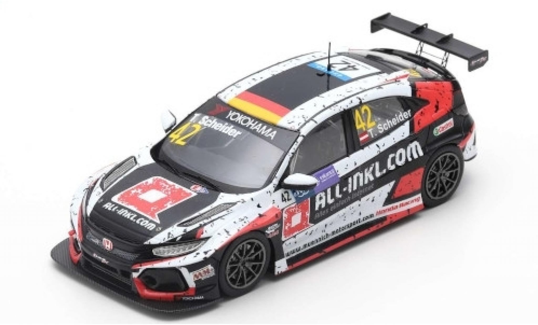 Honda Civic 1/43 Spark Type R TCR No.42 WTCR Macau Guia Race 2018 T.Scheider modelauto