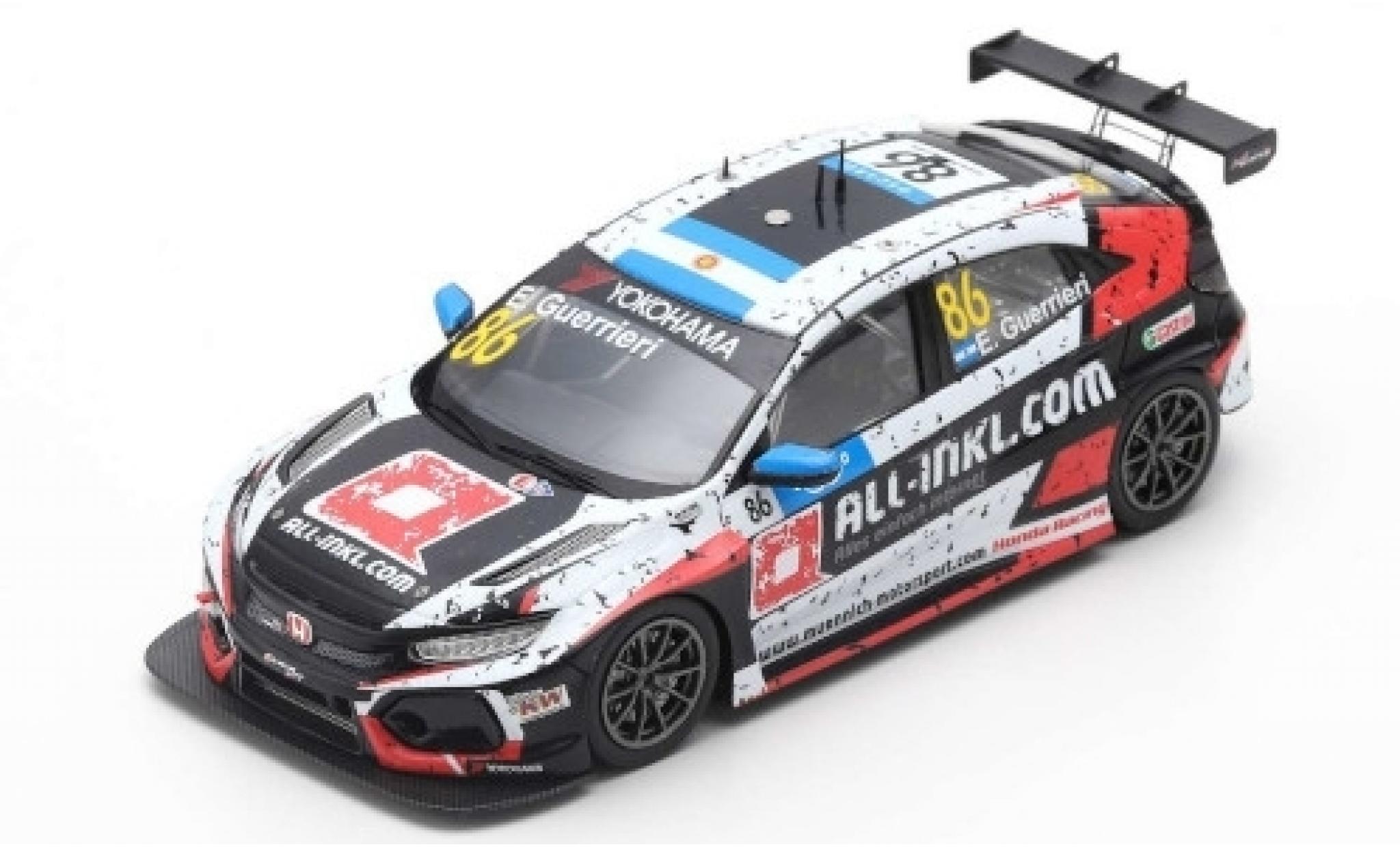Honda Civic 1/43 Spark Type R TCR No.86 M&uuml;nnich Motorsport ALL-INKL.-COM WTCR Marrakesh 2019 E.Guerrieri modelauto