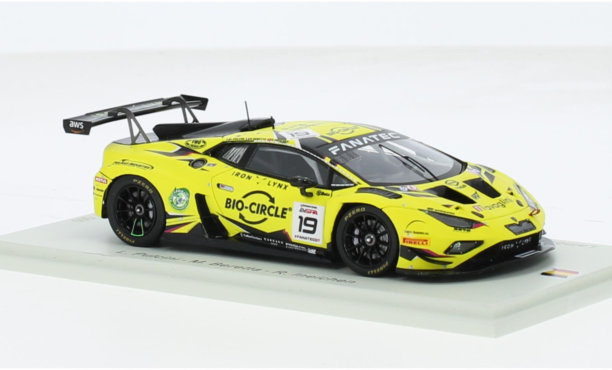 Lamborghini Huracan 1/43 Spark GT3 EVO 2 No.19 Iron Lynx 24h Spa 2023 1:43 modelauto