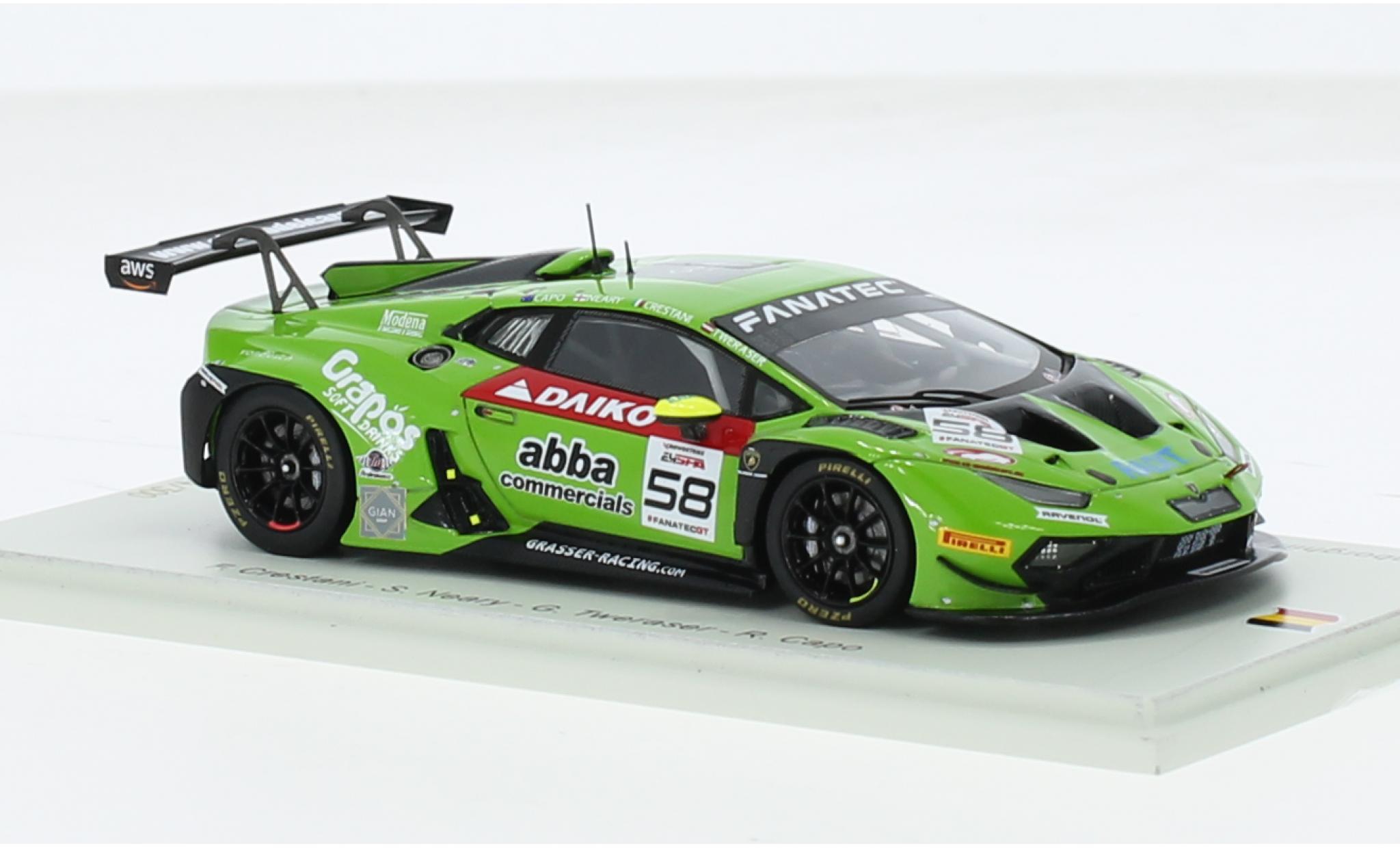Lamborghini Huracan 1/43 Spark GT3 EVO 2 No.58 GRT Grasser Racing Team 24h Spa 2023 1:43 modelauto