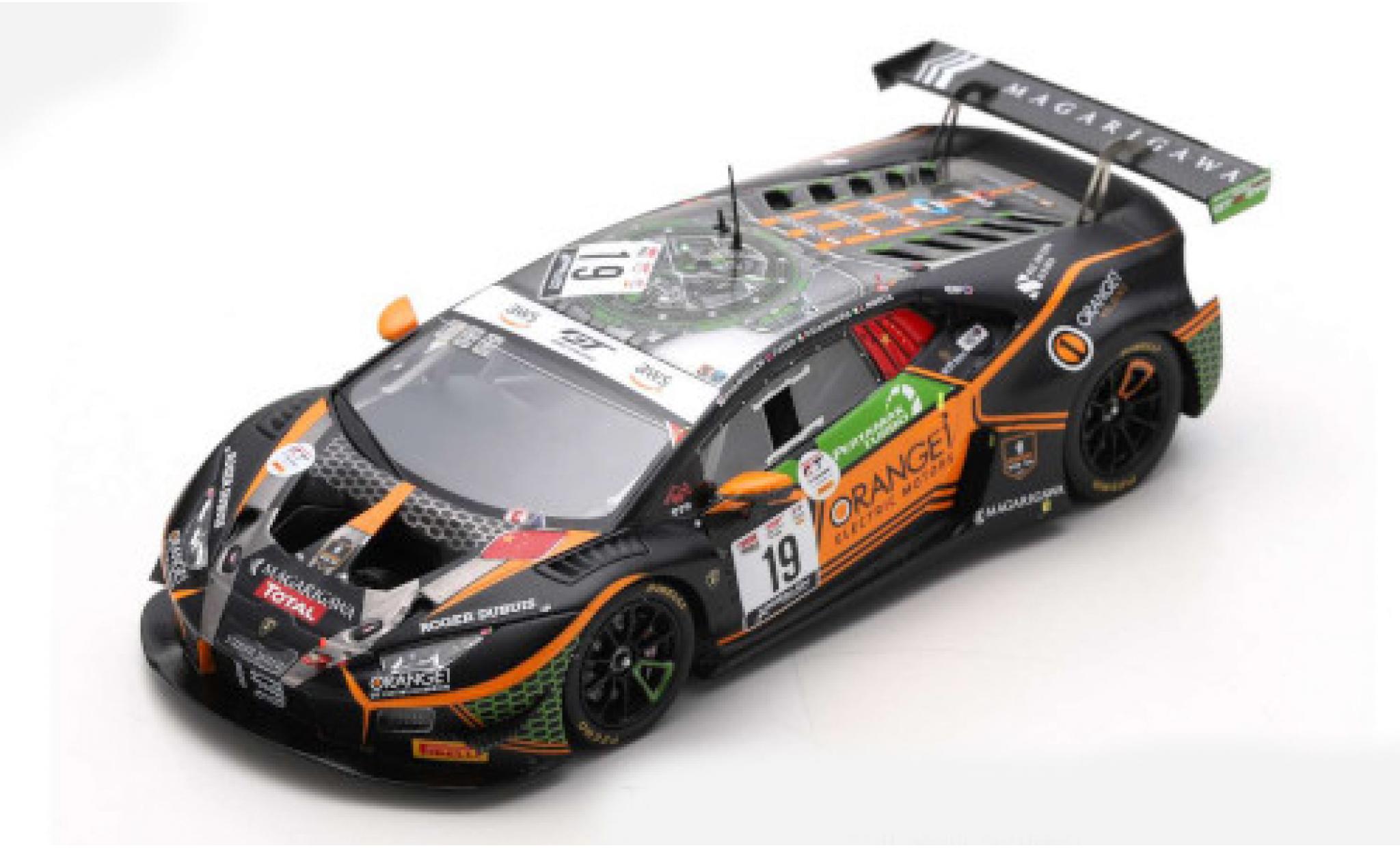 Lamborghini Huracan 1/43 Spark GT3 Evo No.19 Oranje 1 FFF Racing Team 24h Spa 2020 L.Moccia/R.Giammaria/P.Keen/H.Hamaguchi modelauto