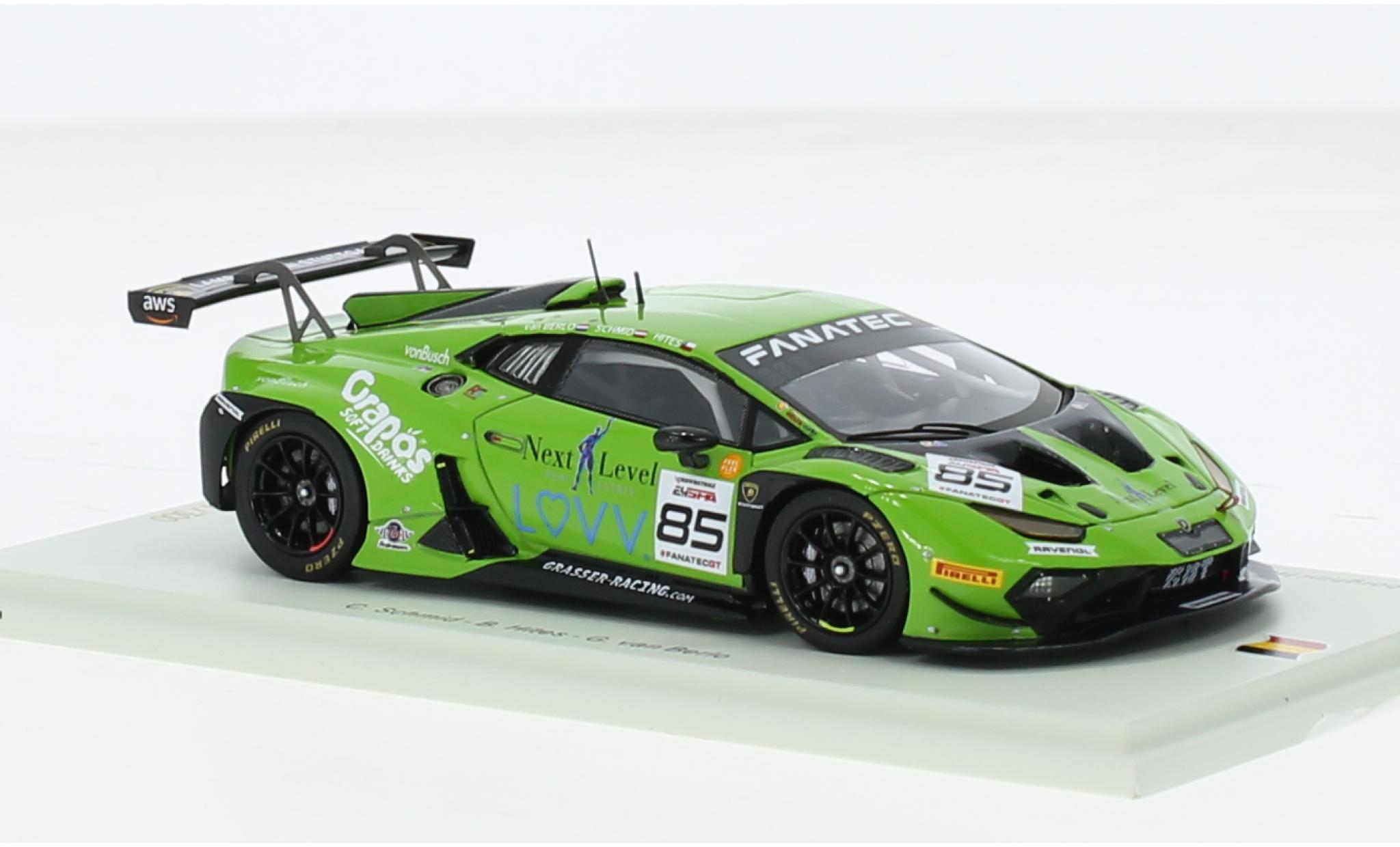 Lamborghini Huracan 1/43 Spark GT3 Evo2 No.85 GRT Grasser Racing Team 24h Spa 2023 1:43 modelauto