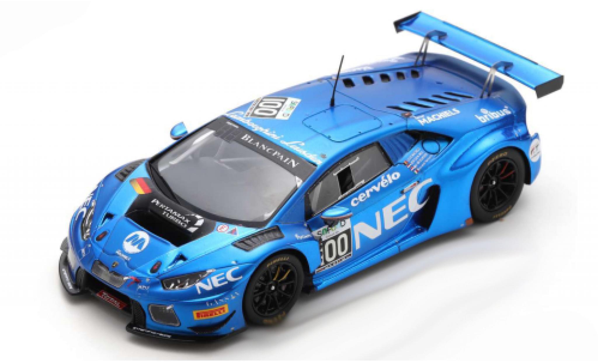 Lamborghini Huracan 1/43 Spark GT3 No.100 Attempto Racing 24h Spa 2016 L.Machiels/M.van Splunteren/J.Mul/G.Venturini modelauto