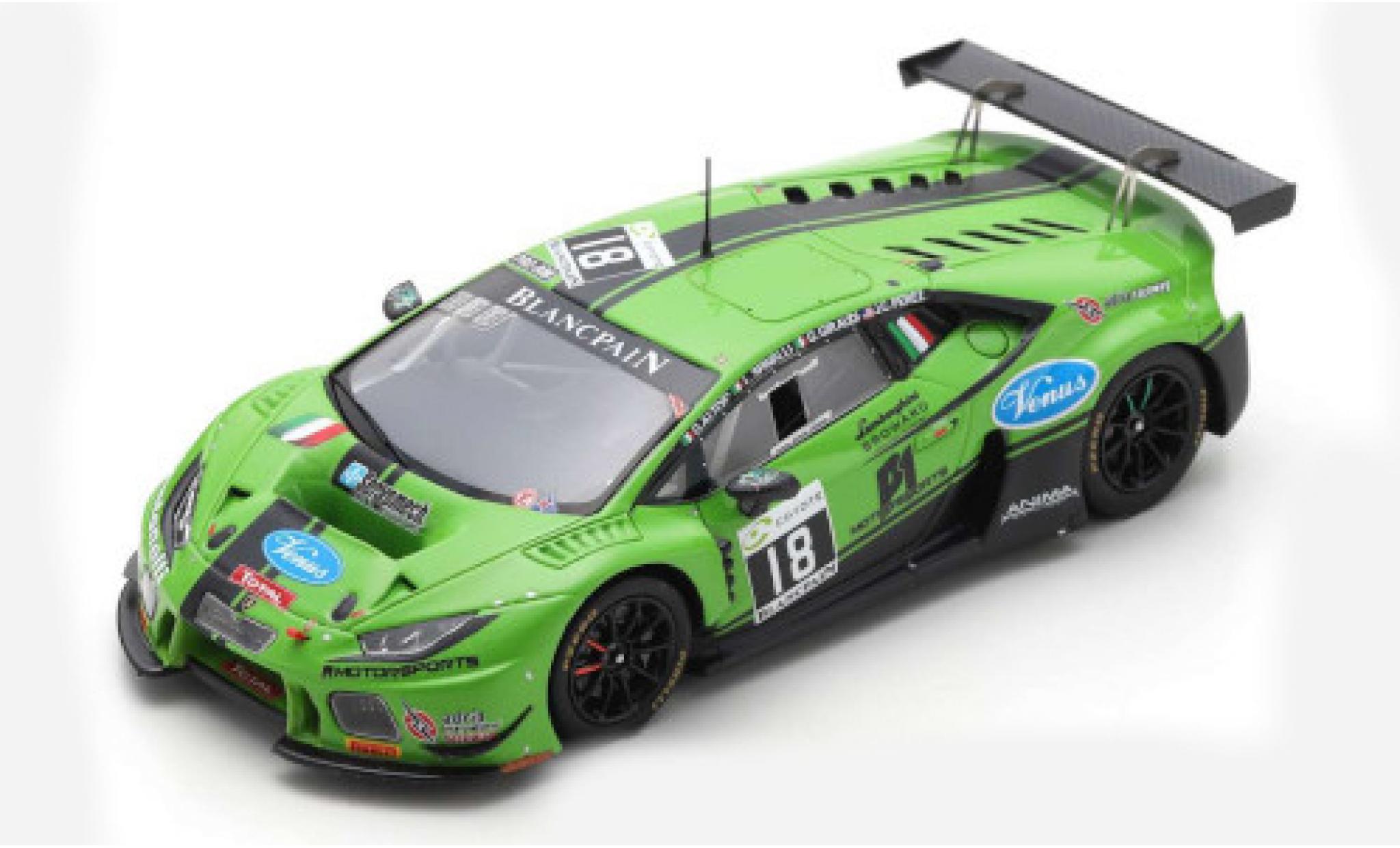 Lamborghini Huracan 1/43 Spark GT3 No.18 Antonelli Motorsport 24h Spa 2018 J.Perez/G.Giraudi/L.Spinelli/G.Altoe modelauto