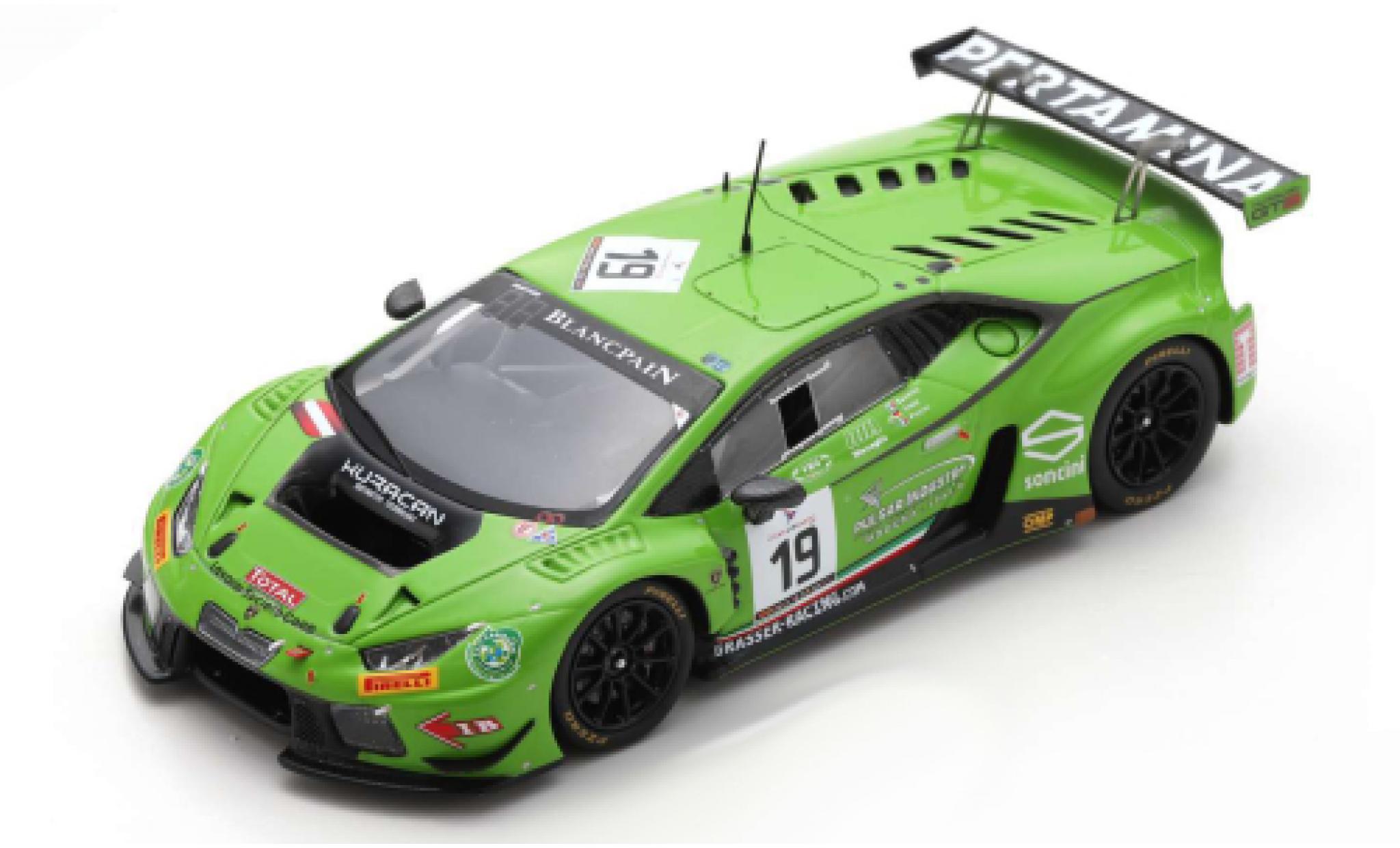 Lamborghini Huracan 1/43 Spark GT3 No.19 GRT Grasser Racing Team 24h Spa 2016 A.Piccini/L.Stolz/M.Beretta modelauto